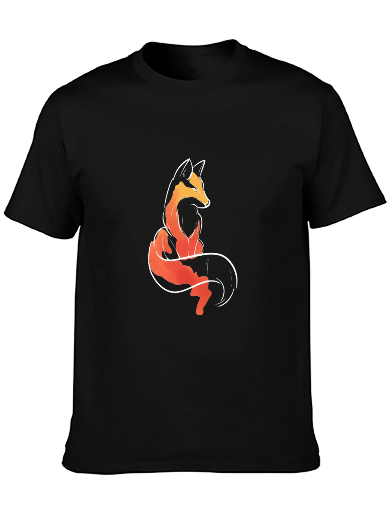 Fox Graphic Tee - Stylish Mens Black T-Shirt