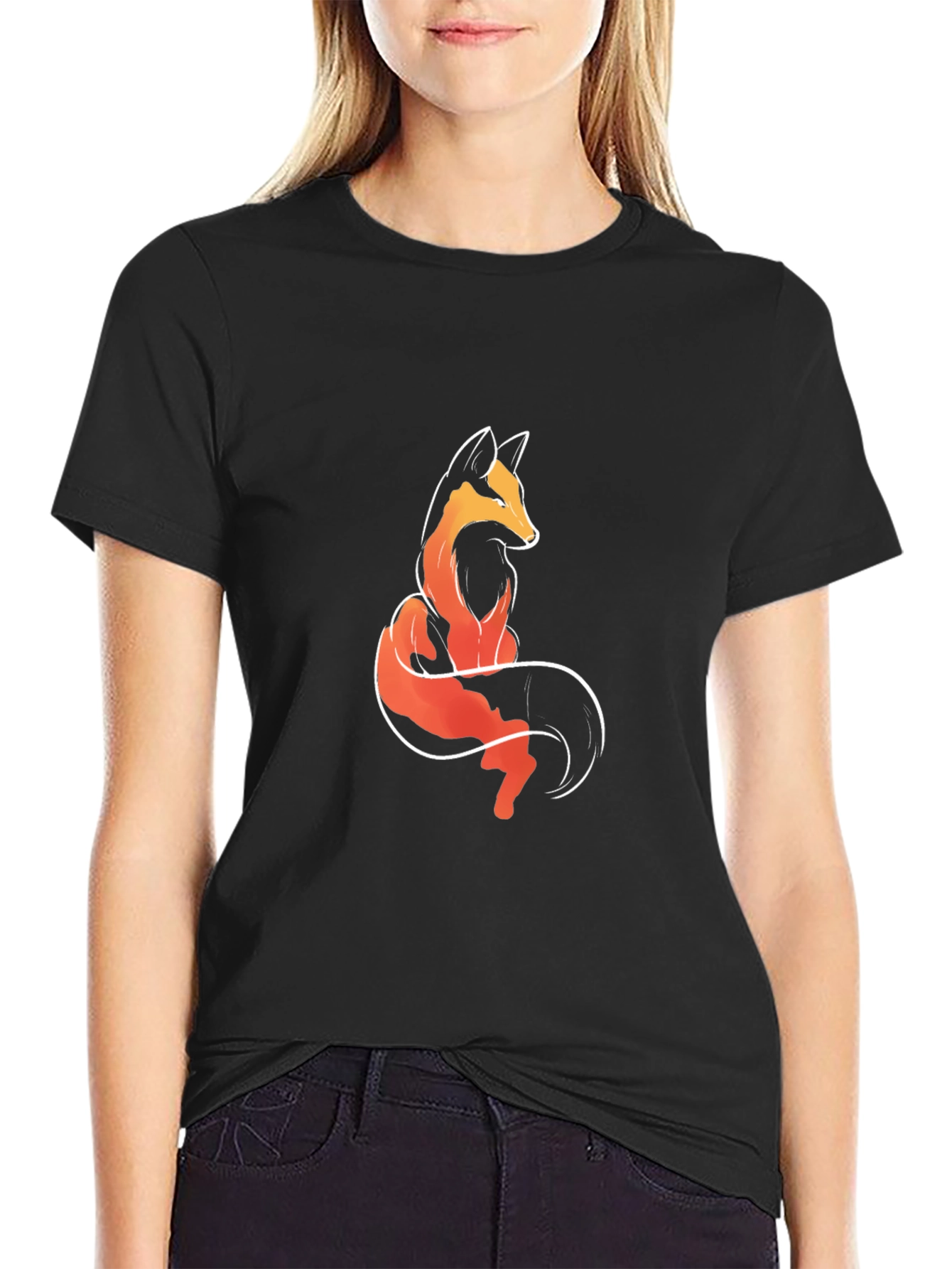 Fox Graphic Tee - Stylish Mens Black T-Shirt