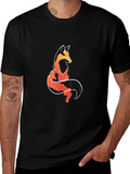 Fox Graphic Tee - Stylish Mens Black T-Shirt