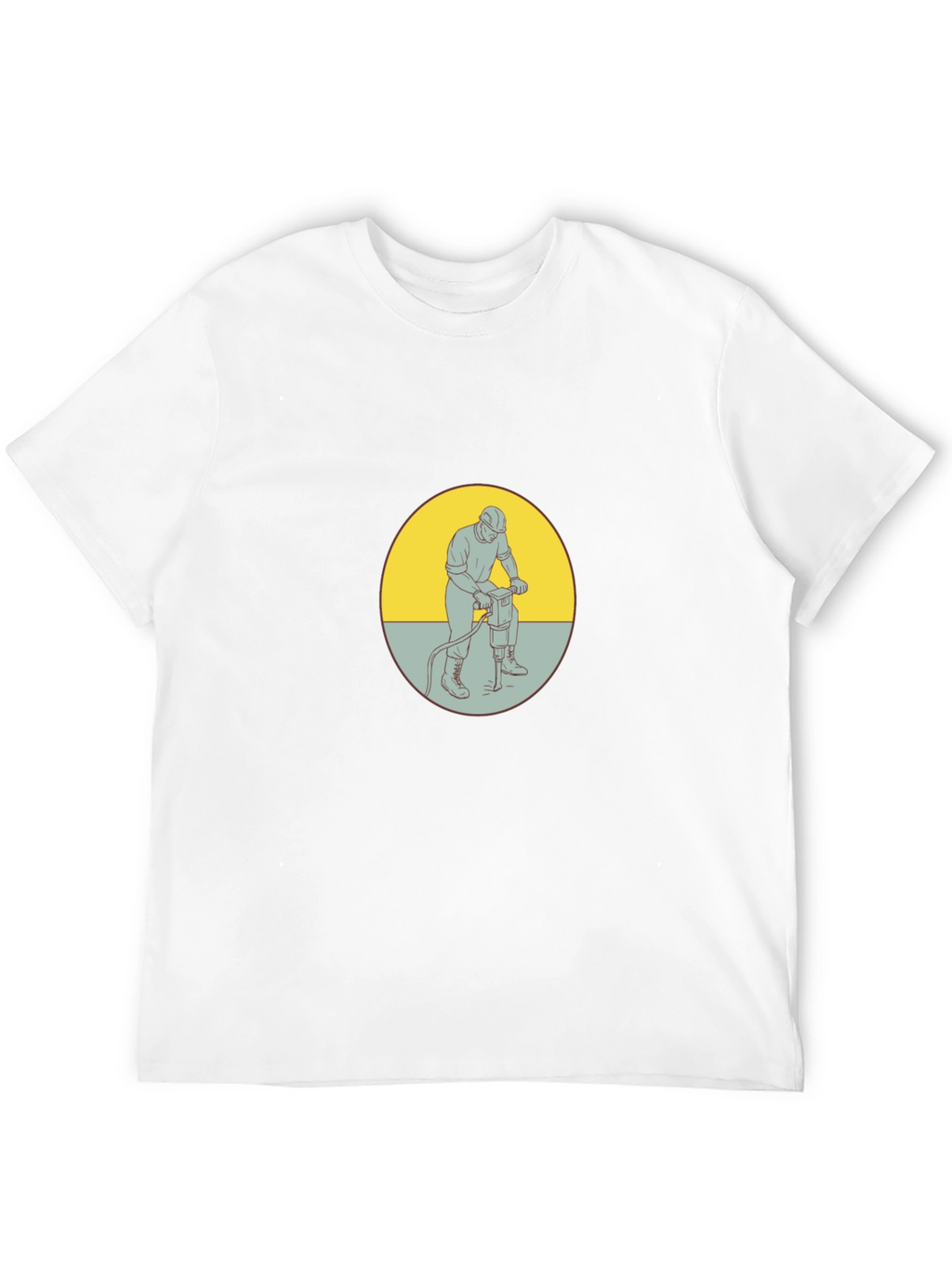 Construction Worker Graphic Tee - Black