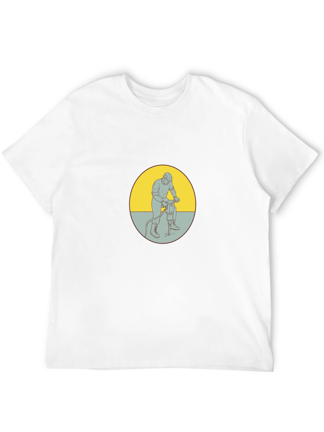 Construction Worker Graphic Tee - Black