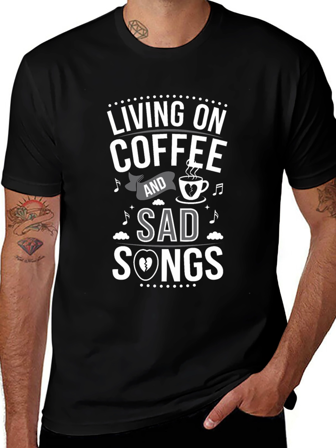 Living on Coffee & Sad Songs T-Shirt