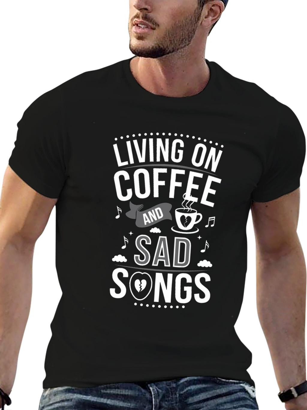Living on Coffee & Sad Songs T-Shirt