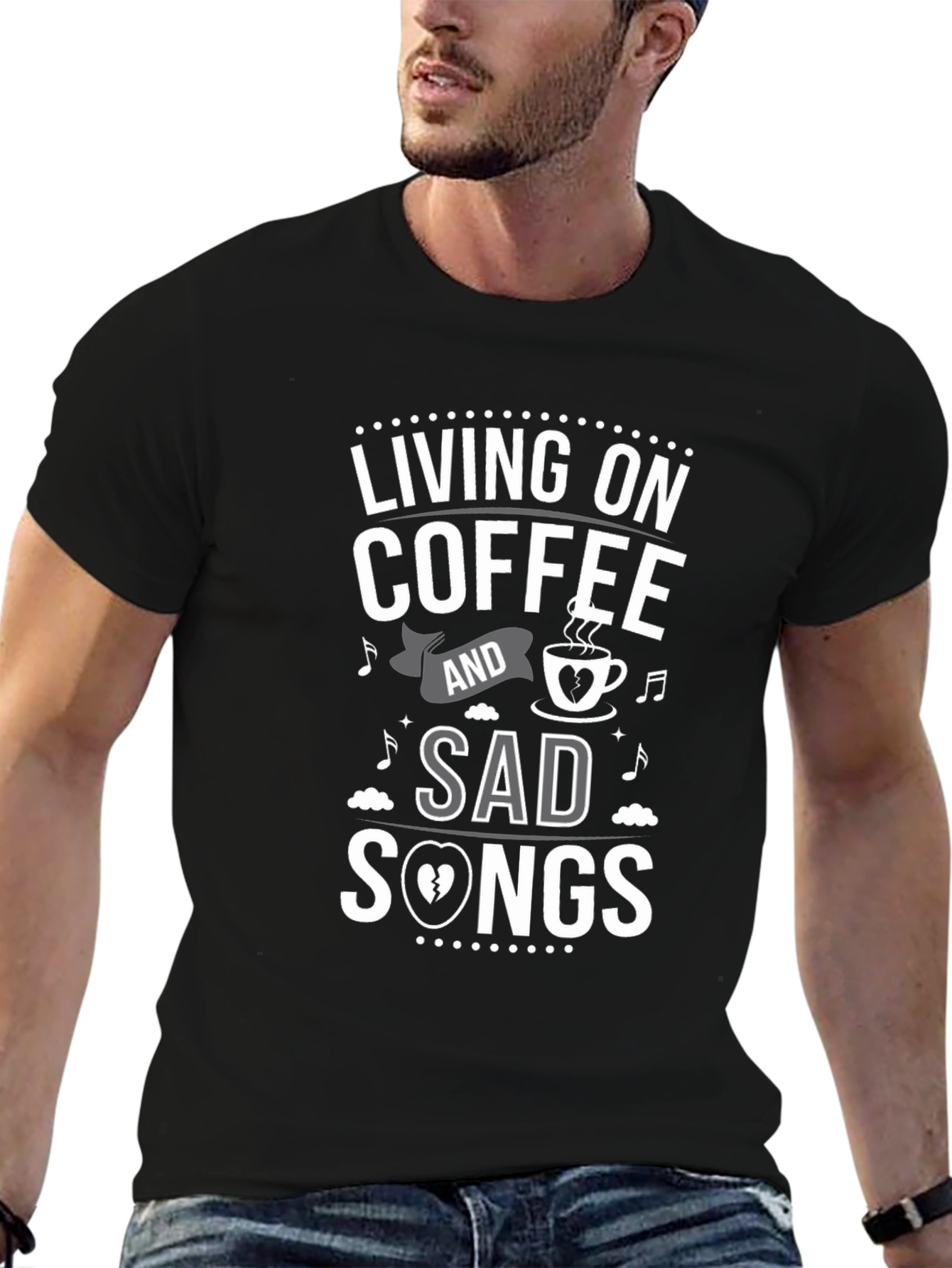 Living on Coffee & Sad Songs T-Shirt