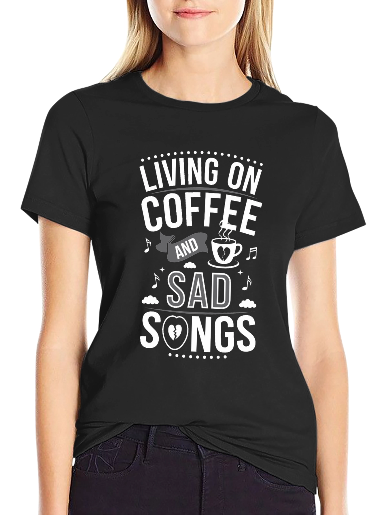 Living on Coffee & Sad Songs T-Shirt