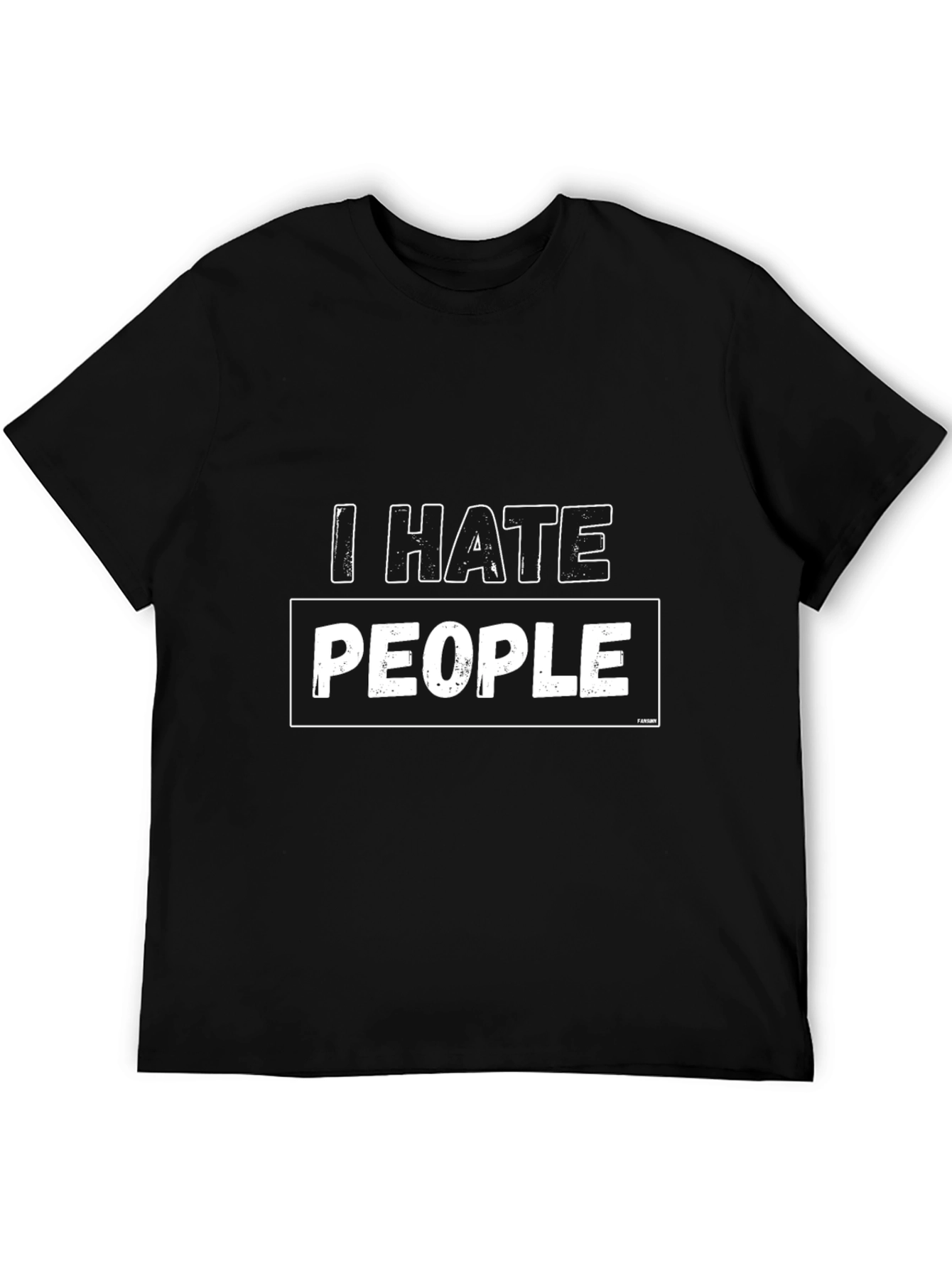 I Hate People Graphic Tee - Black Cotton T-Shirt