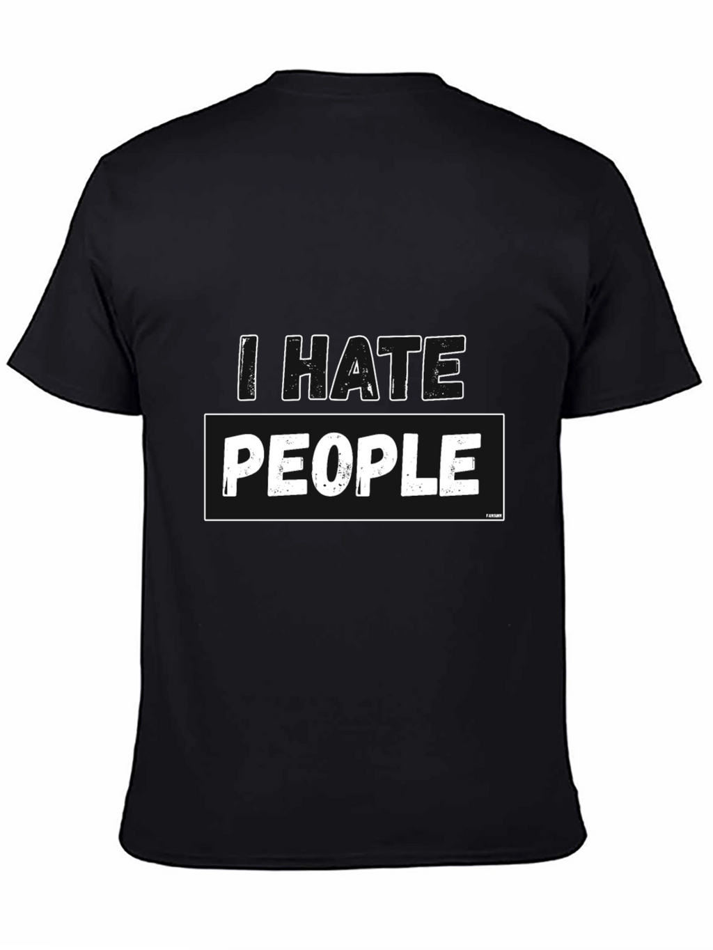 I Hate People Graphic Tee - Black Cotton T-Shirt