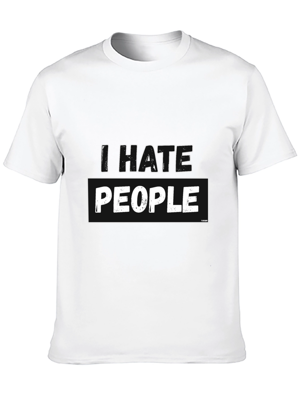 I Hate People Graphic Tee - Black Cotton T-Shirt