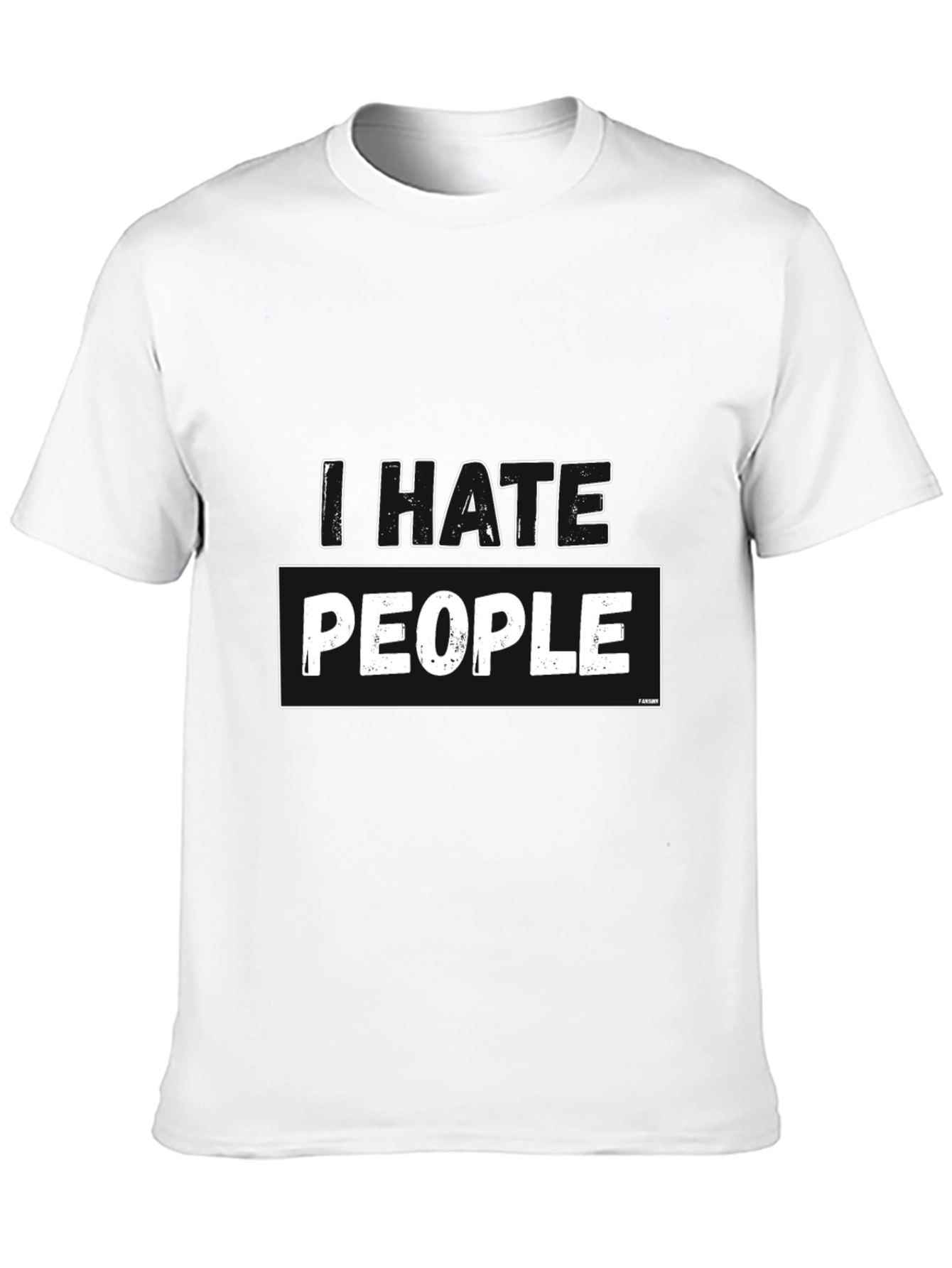 I Hate People Graphic Tee - Black Cotton T-Shirt