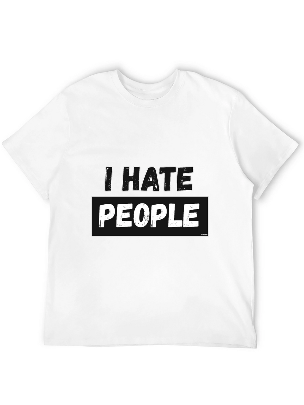 I Hate People Graphic Tee - Black Cotton T-Shirt