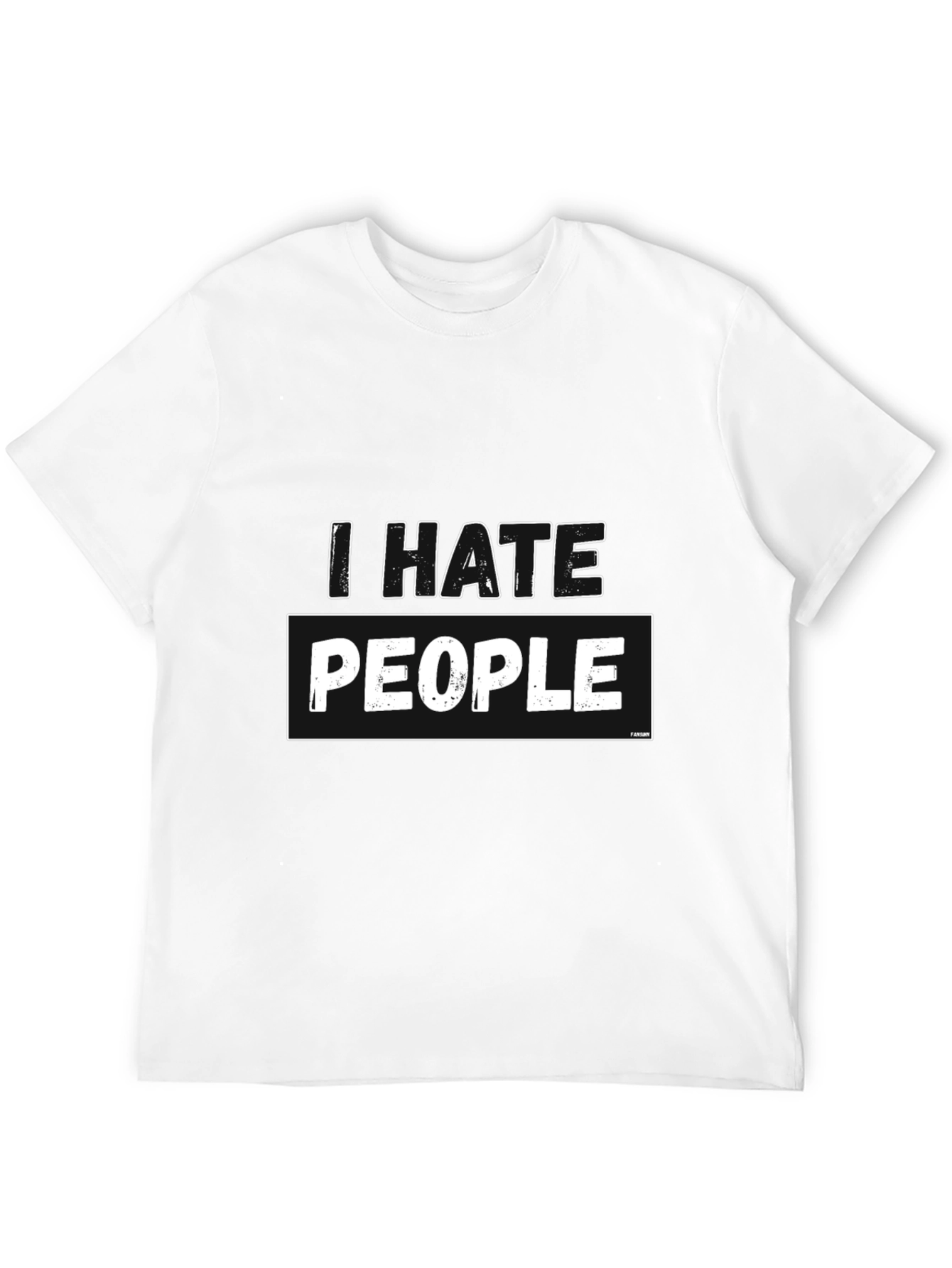 I Hate People Graphic Tee - Black Cotton T-Shirt