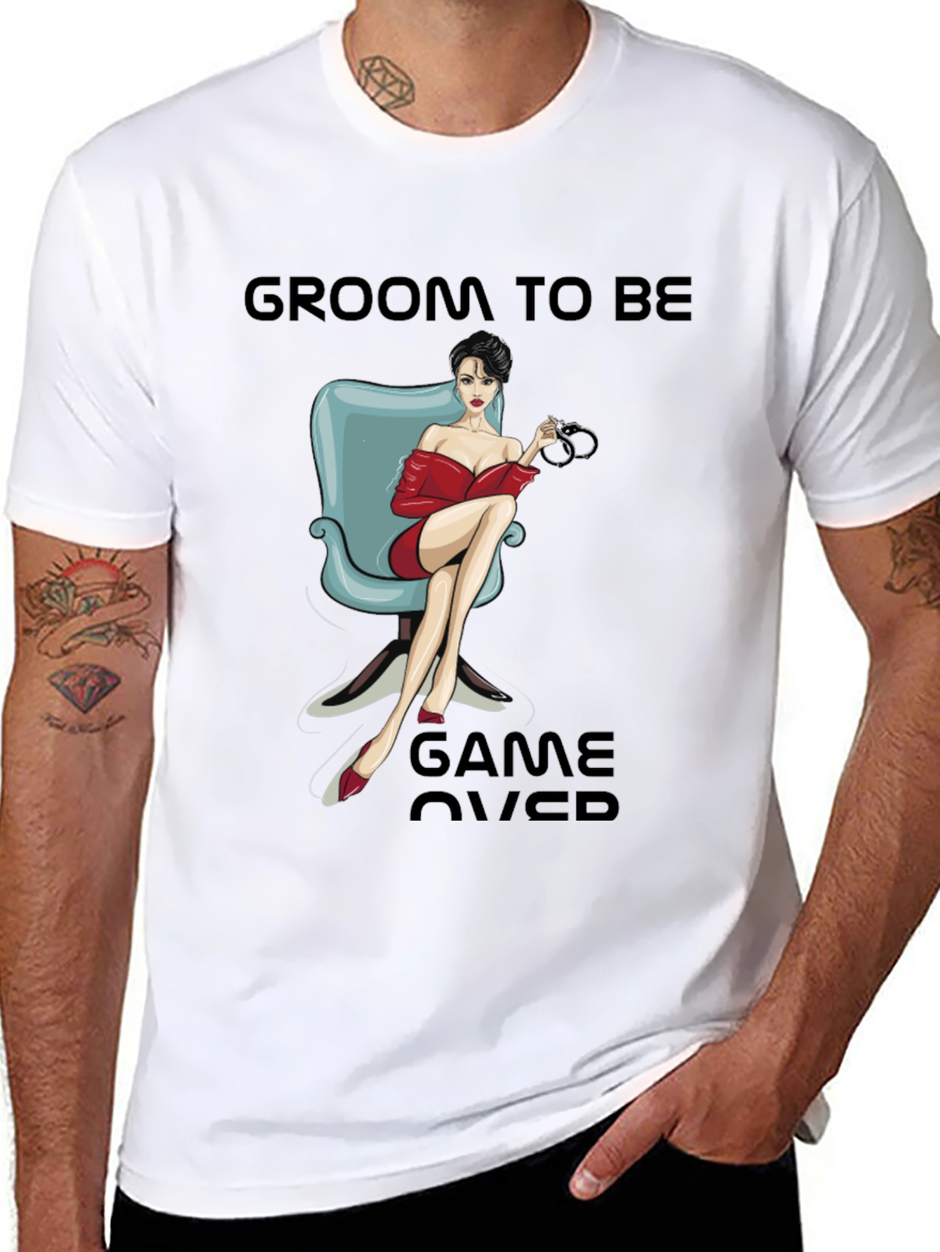 Groom To Be Game Over T-Shirt Novelty