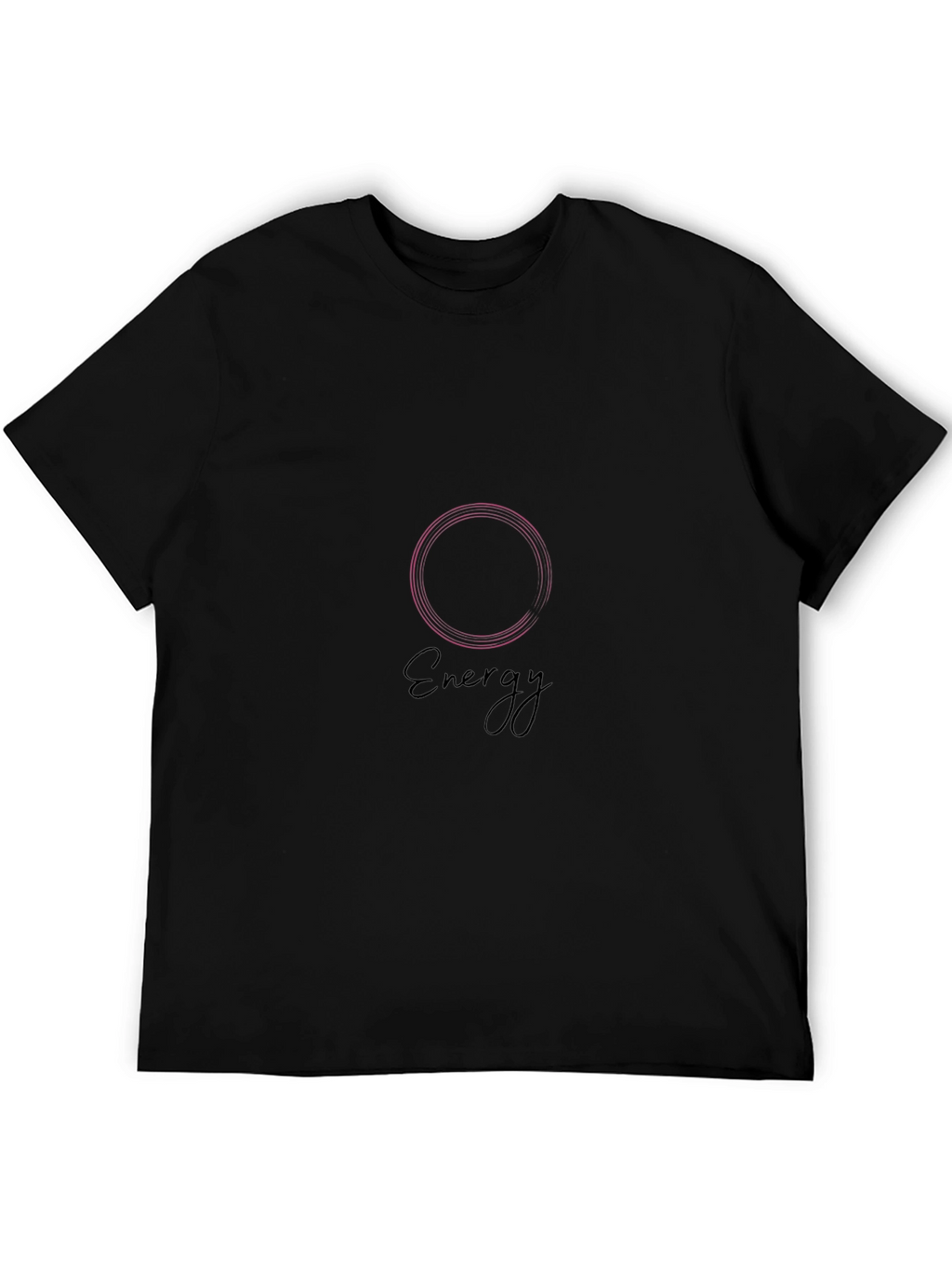 Energy Graphic Print Black T-Shirt