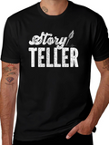 Story Teller Graphic T-Shirt - Black Cotton Tee