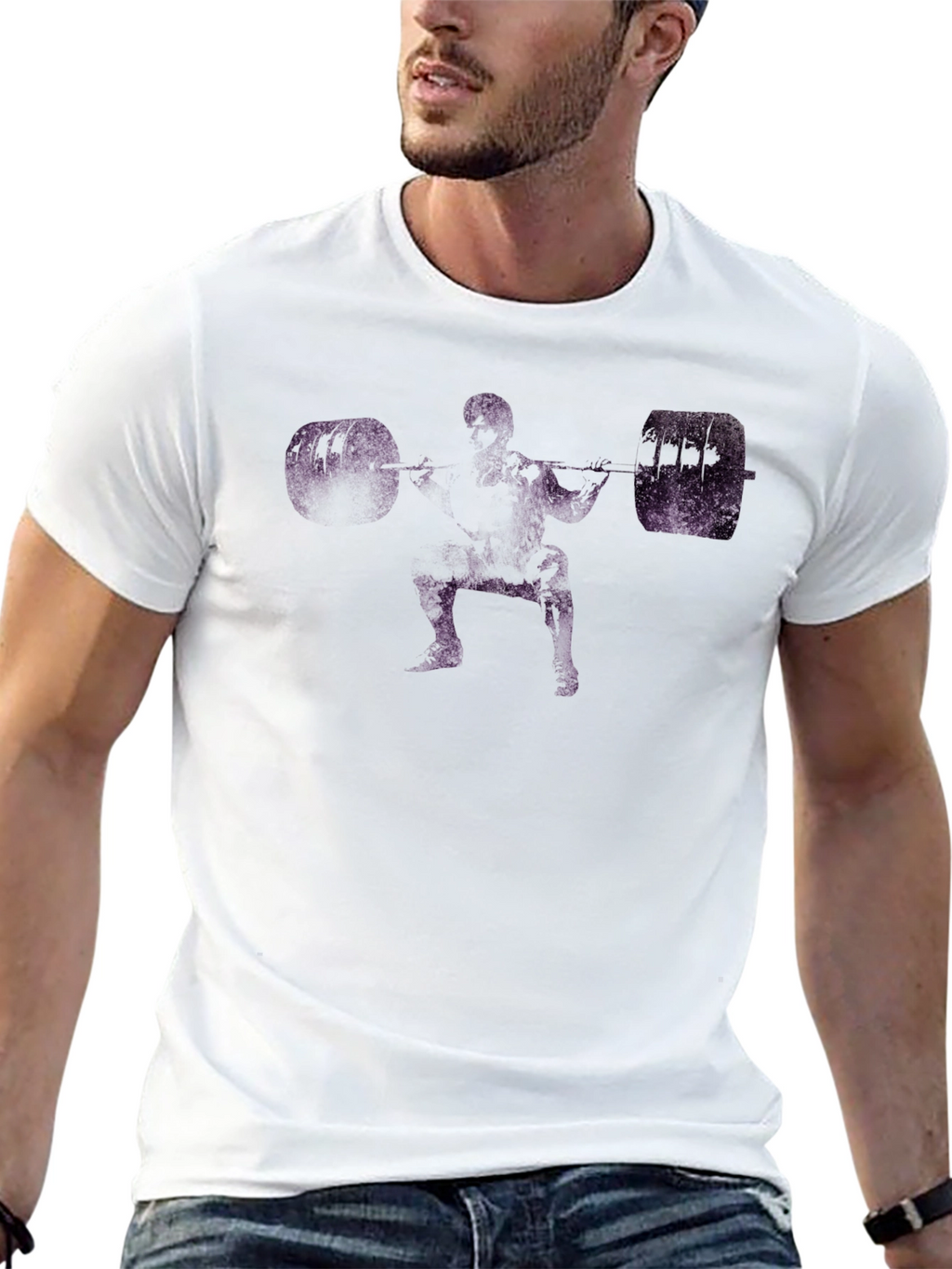 Weightlifter Graphic T-Shirt - Black