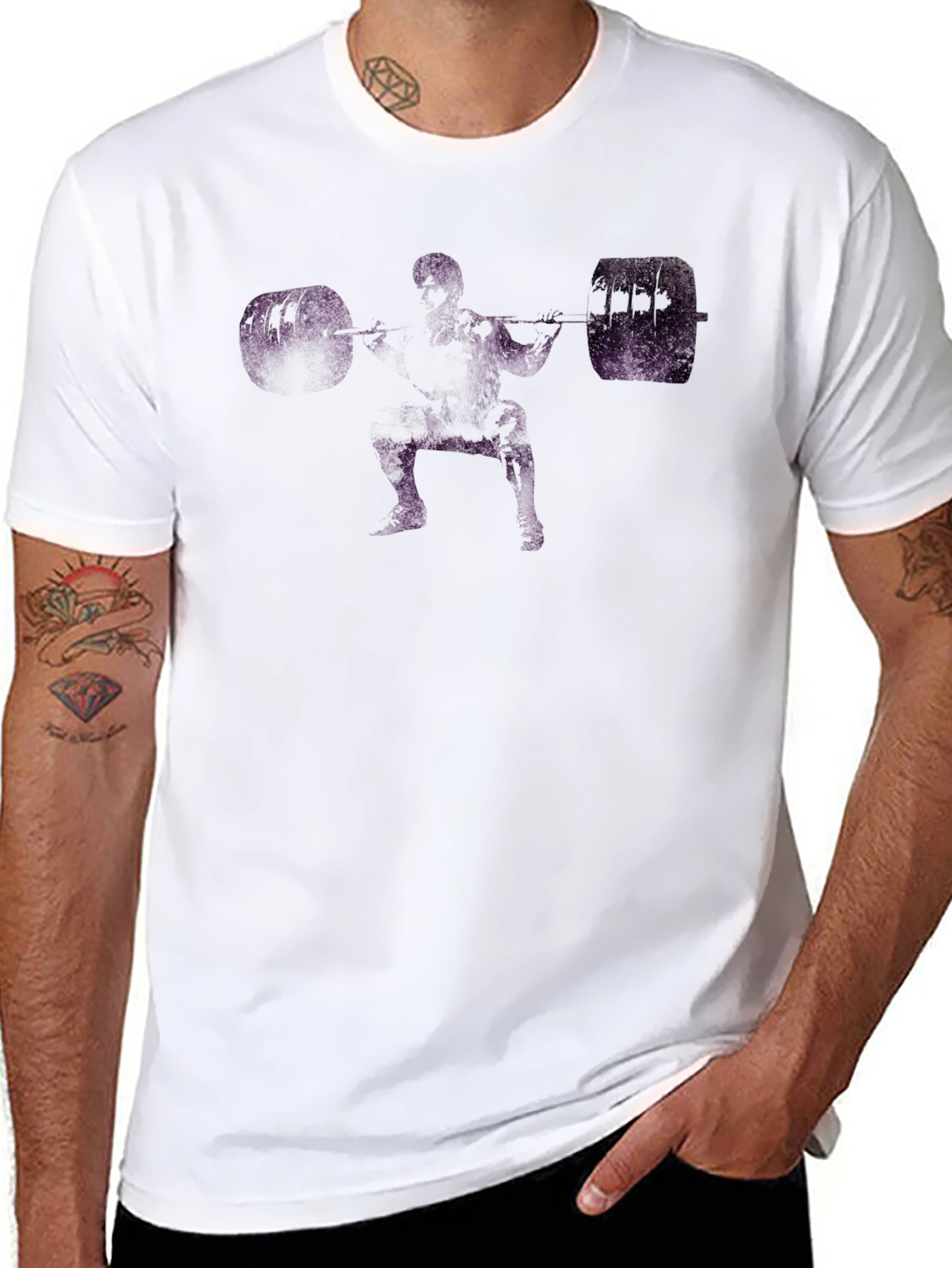 Weightlifter Graphic T-Shirt - Black