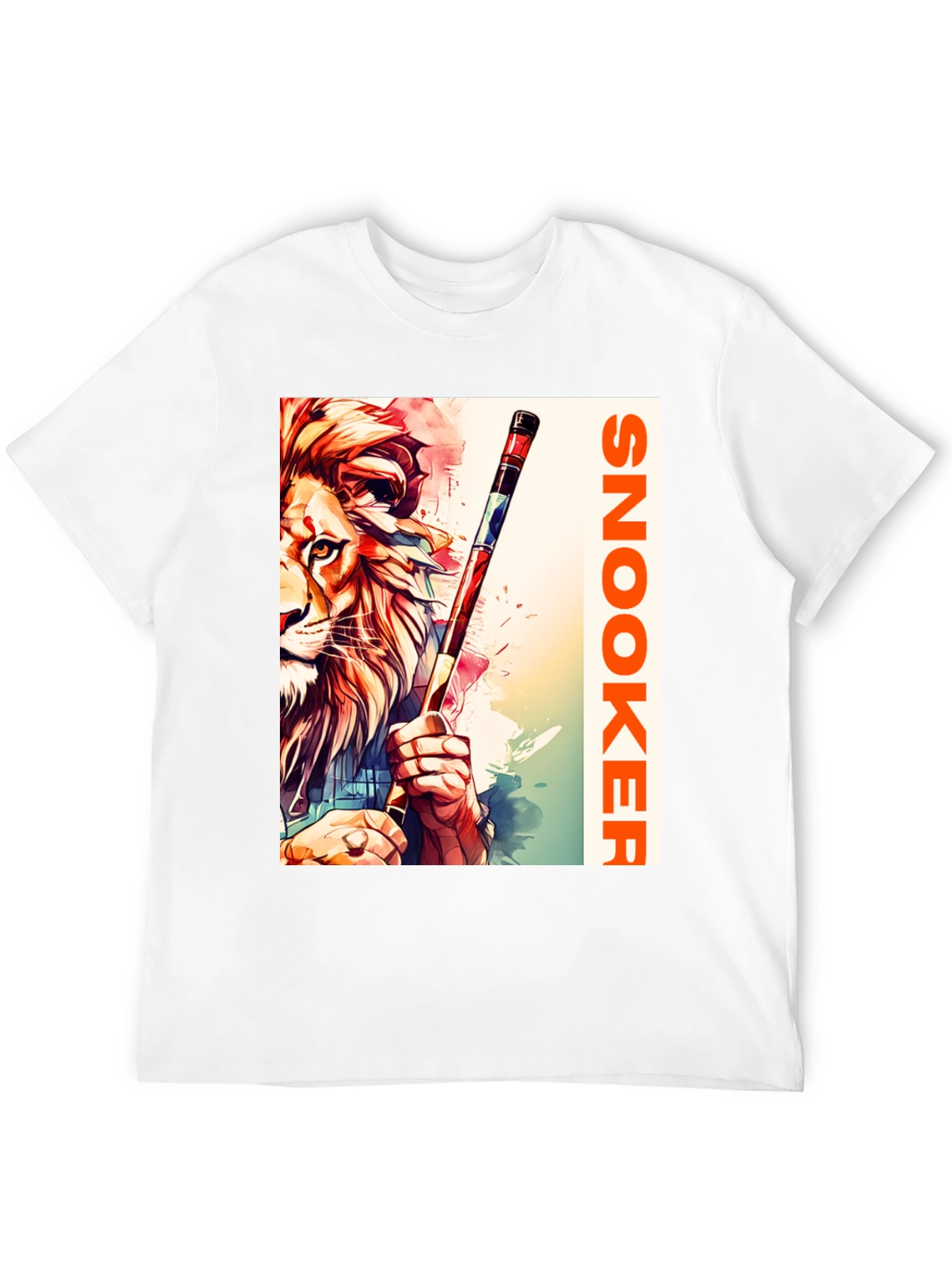 Snooker Lion Graphic Tee - Unique Design T-Shirt