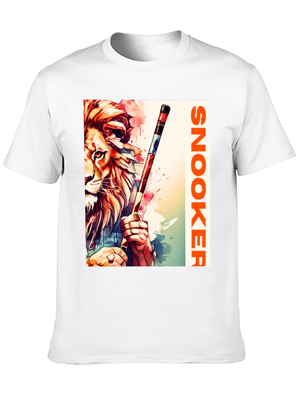 Snooker Lion Graphic Tee - Unique Design T-Shirt