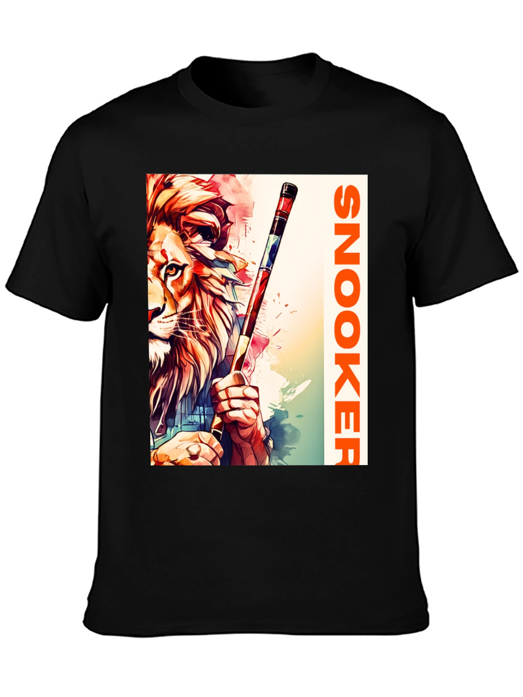Snooker Lion Graphic Tee - Unique Design T-Shirt