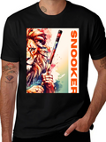 Snooker Lion Graphic Tee - Unique Design T-Shirt