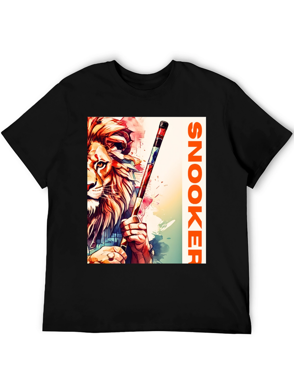 Snooker Lion Graphic Tee - Unique Design T-Shirt