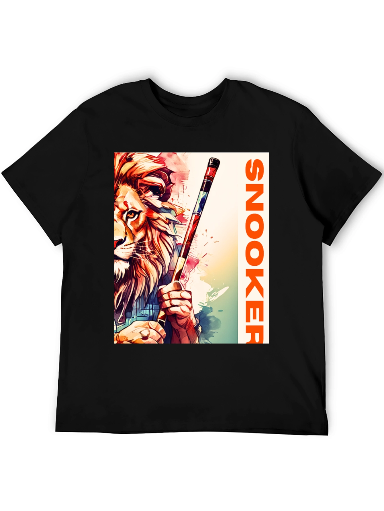Snooker Lion Graphic Tee - Unique Design T-Shirt