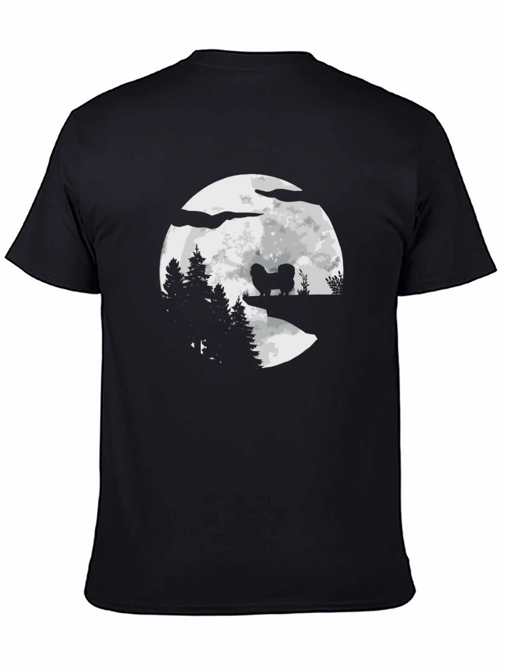 Moonlit Dog Silhouette T-Shirt