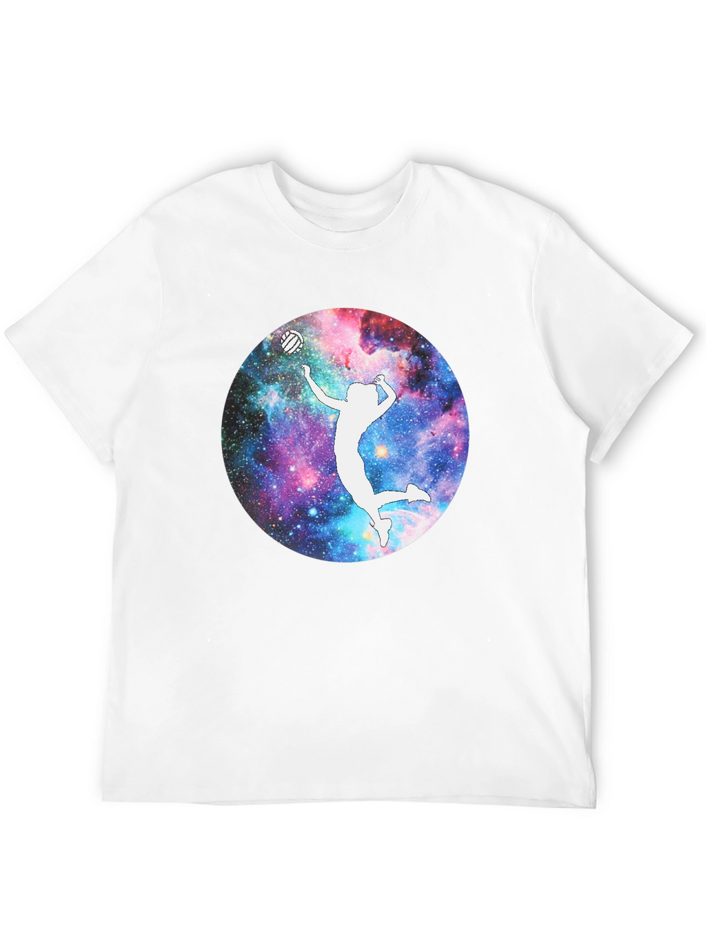 Galaxy Volleyball Player T-Shirt - Black Cotton Tee