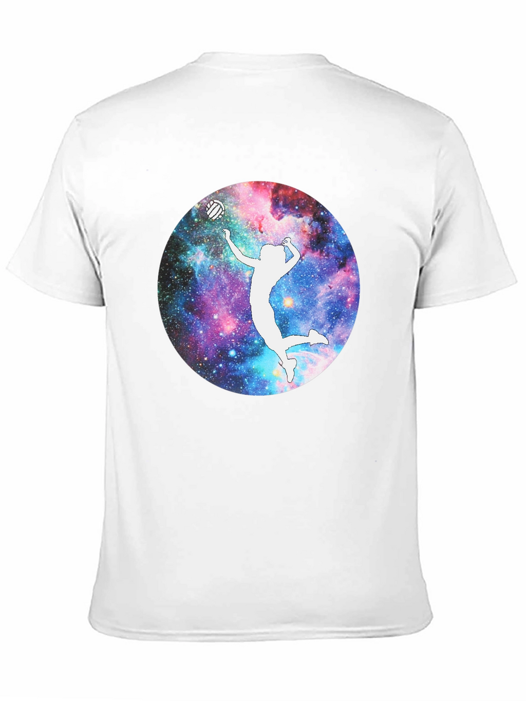 Galaxy Volleyball Player T-Shirt - Black Cotton Tee