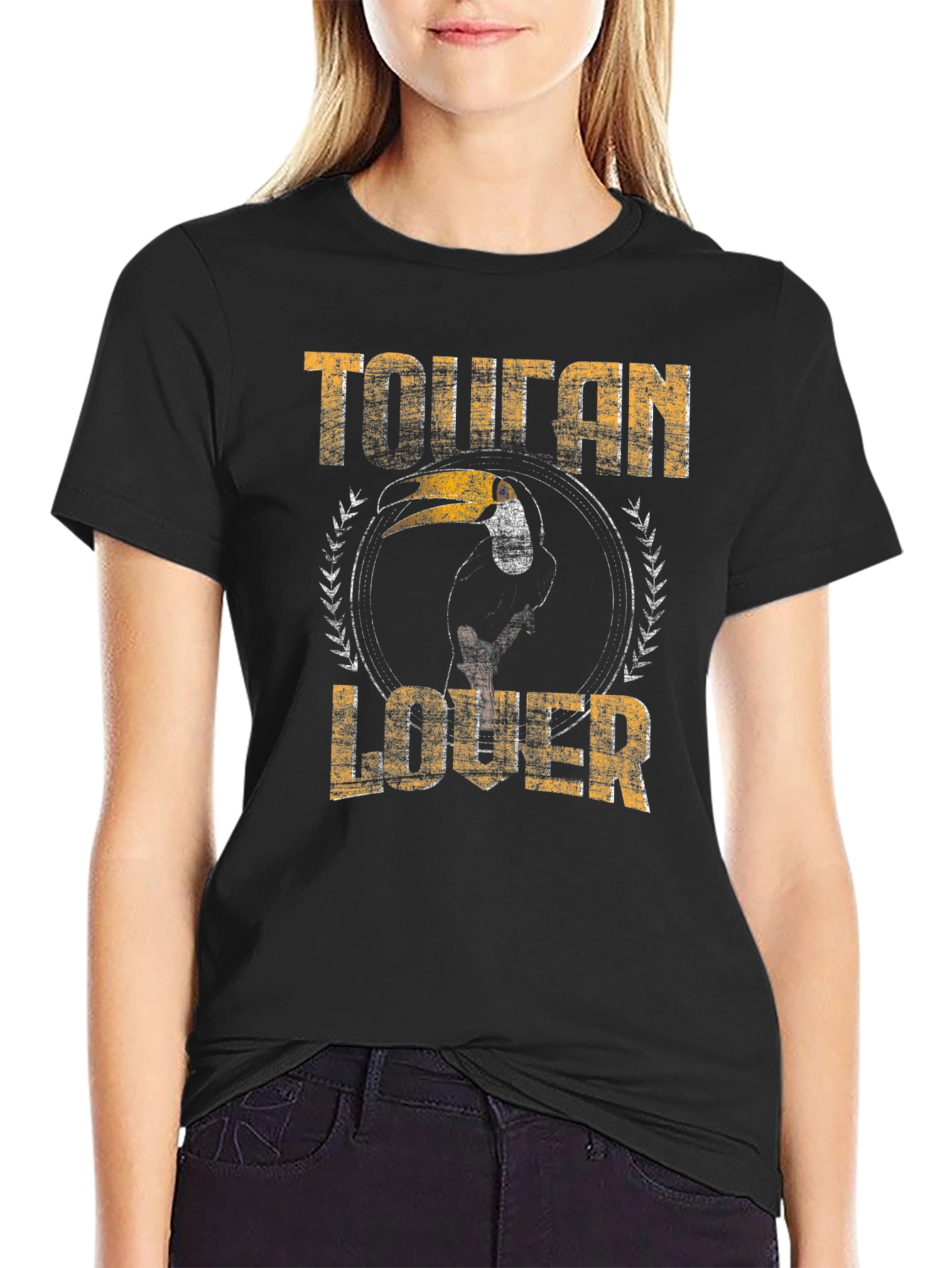 Toucan Lover Graphic Print T-Shirt
