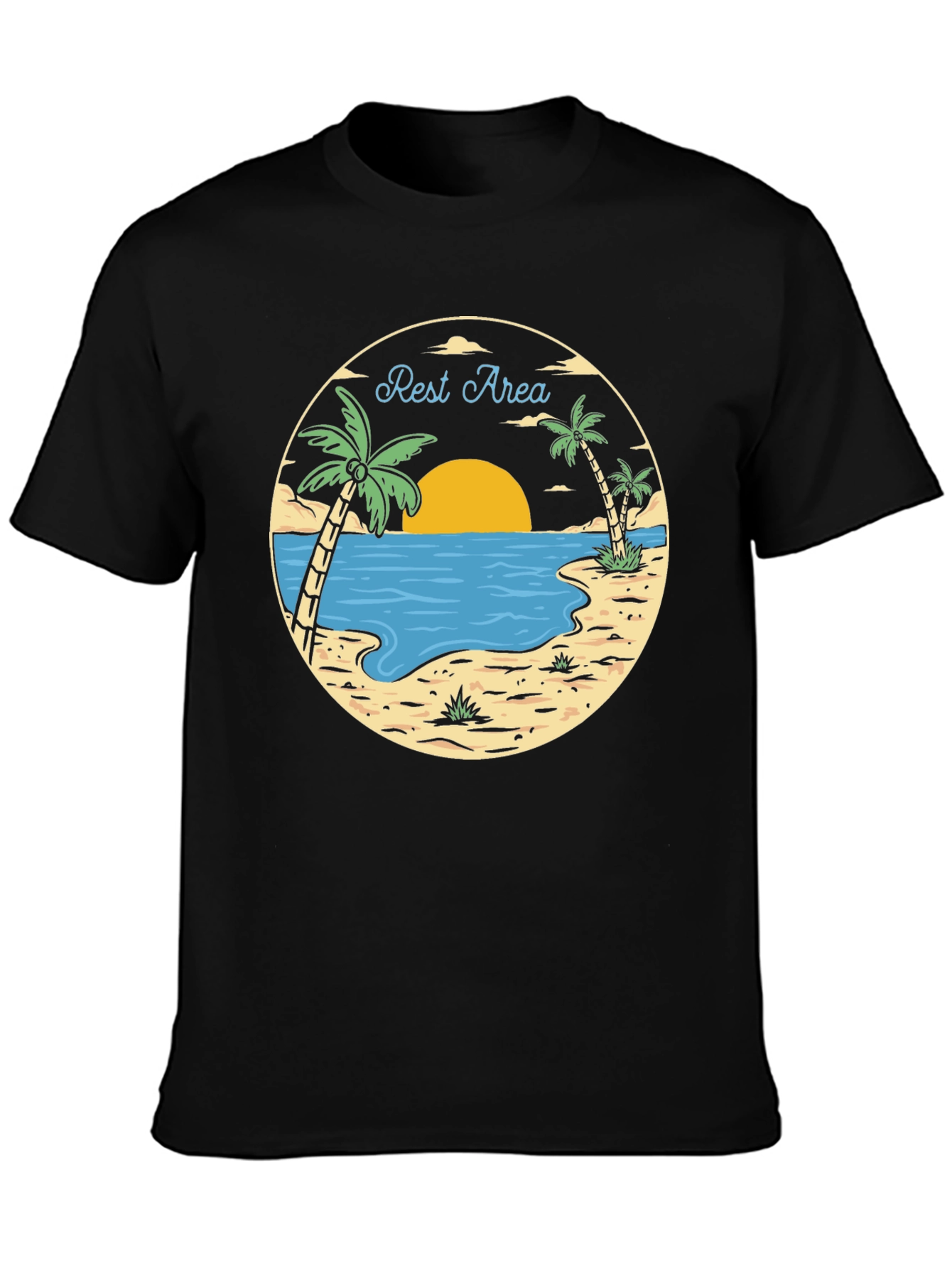 Rest Area Tropical Graphic T-Shirt
