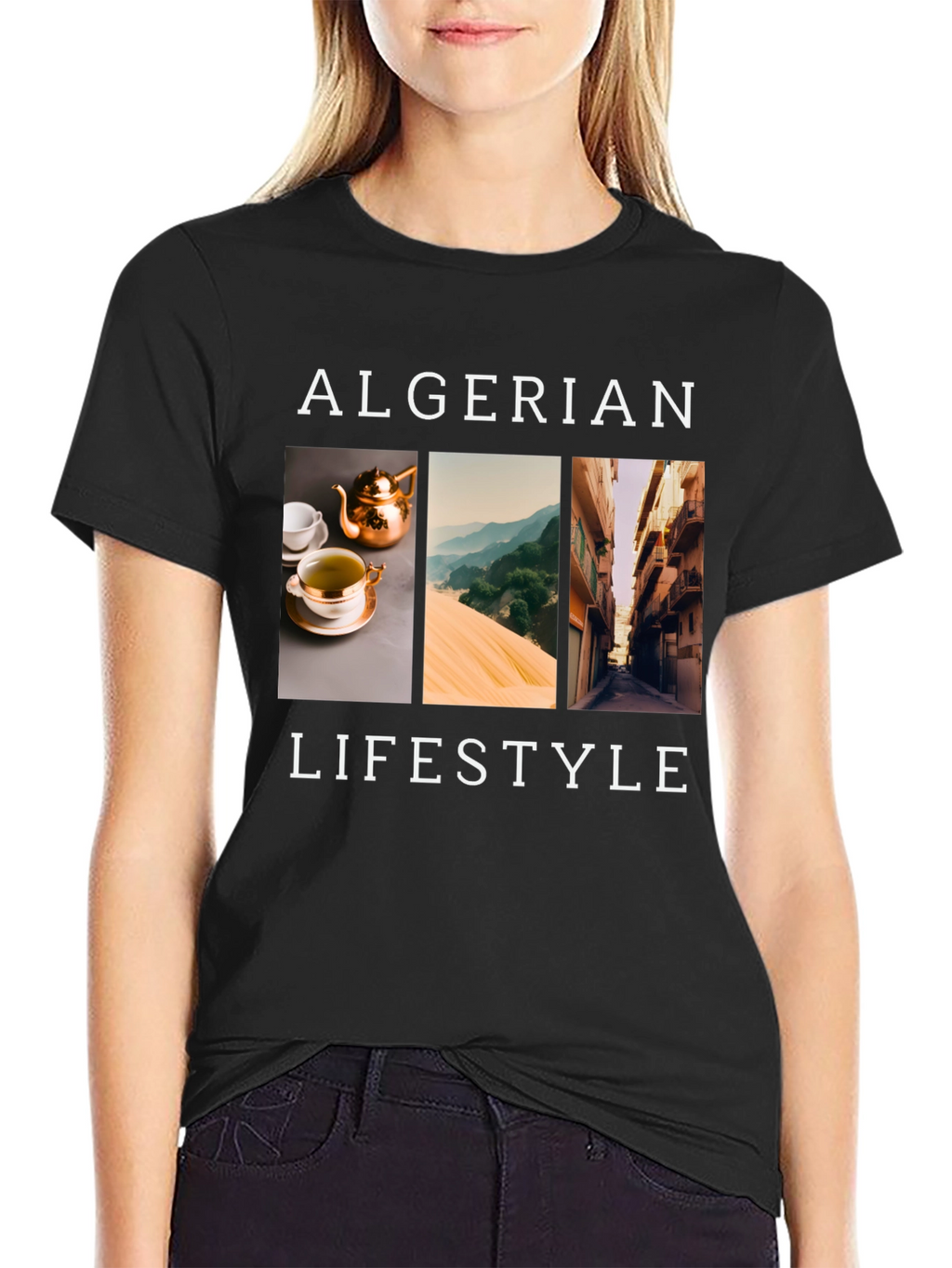 Algerian Lifestyle Black T-Shirt