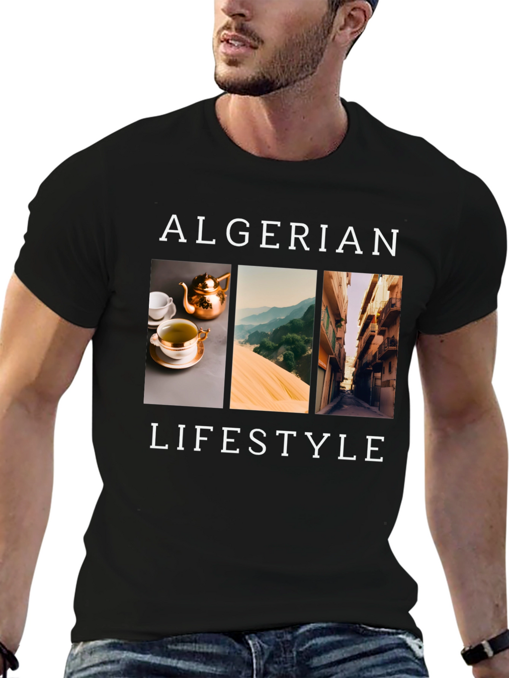 Algerian Lifestyle Black T-Shirt