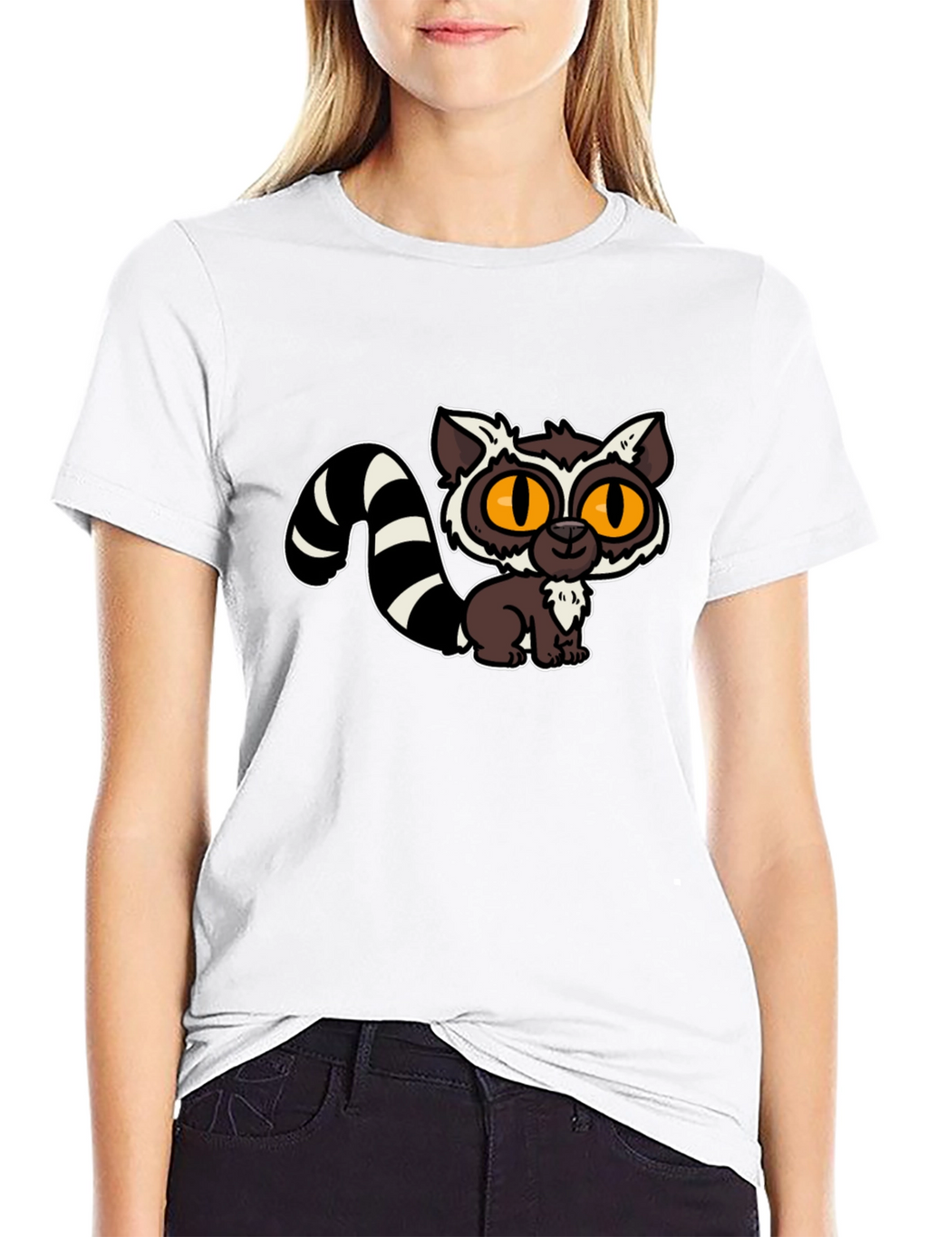 Cute Lemur Cartoon Graphic Tee