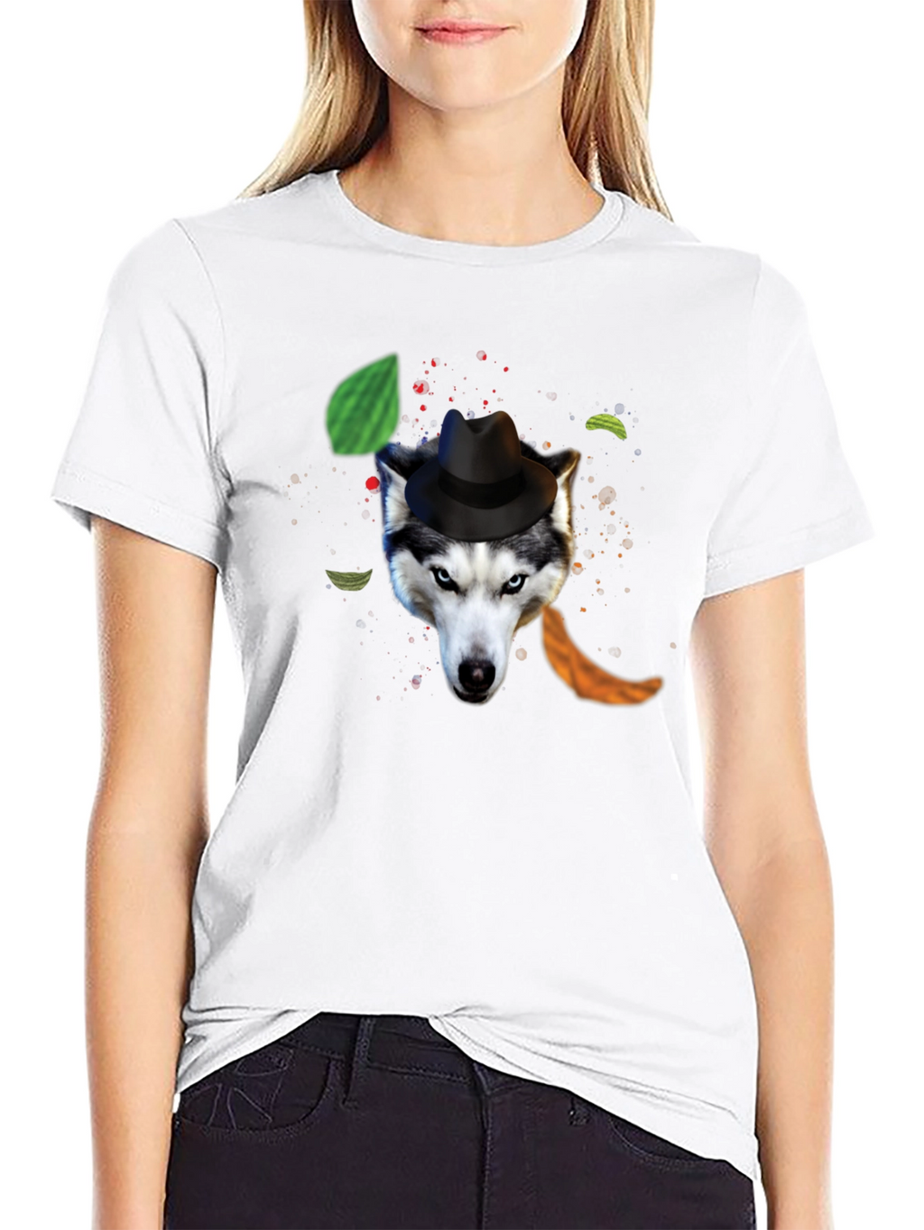 Wolf Gangster Tee - Cool Canine Design