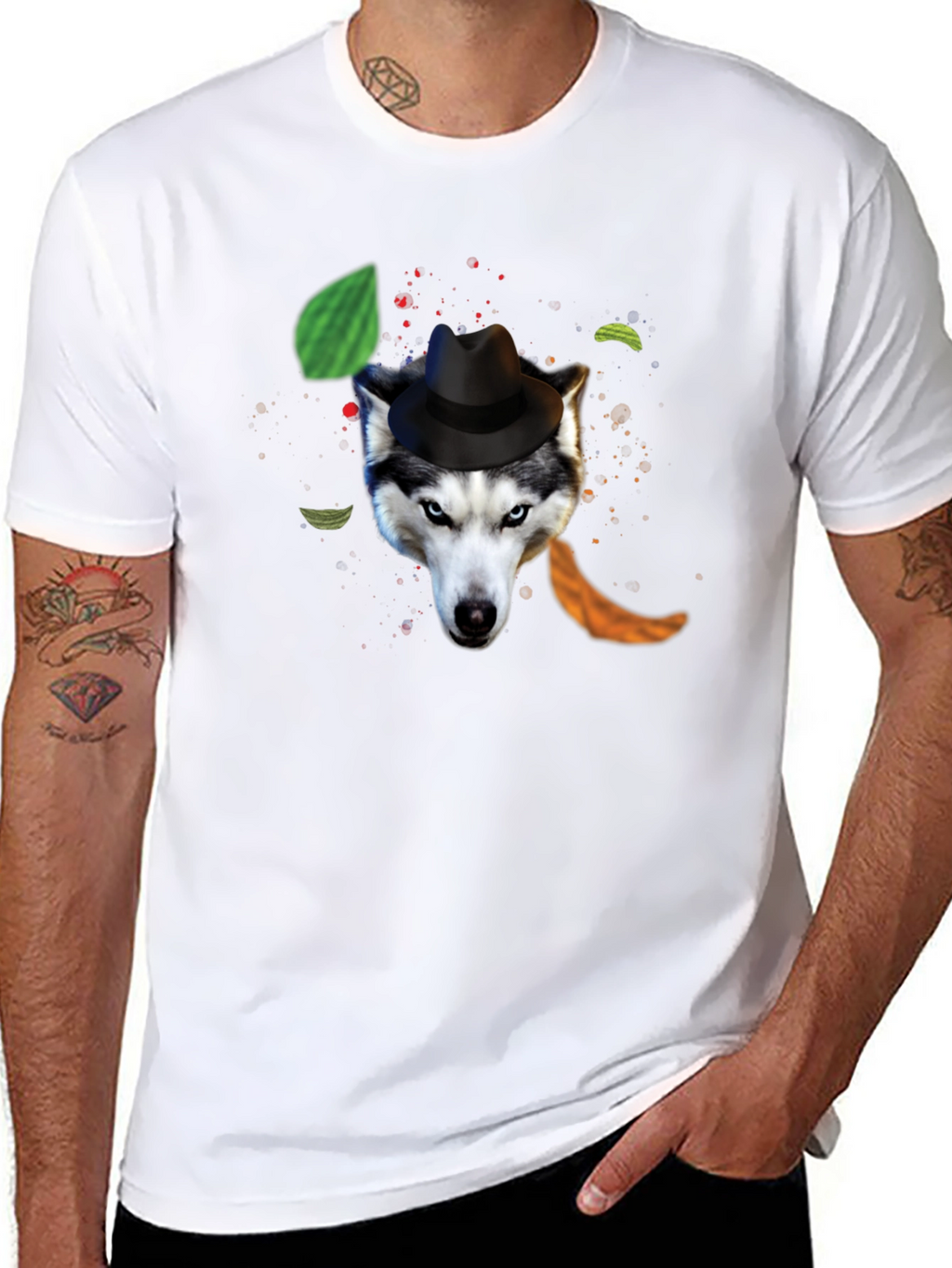 Wolf Gangster Tee - Cool Canine Design