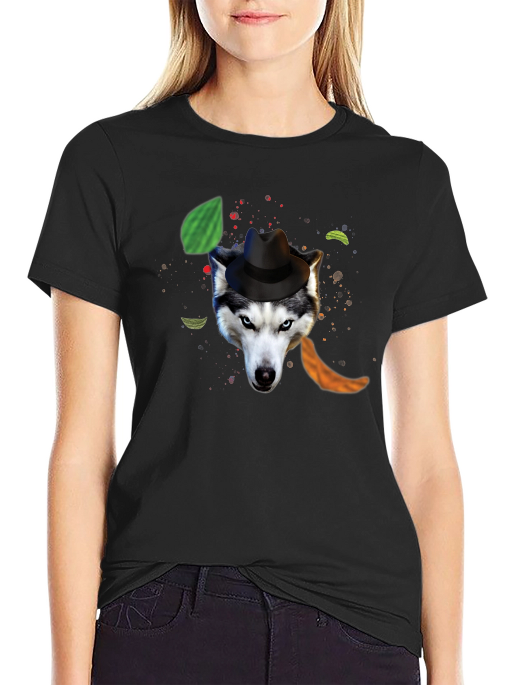 Wolf Gangster Tee - Cool Canine Design