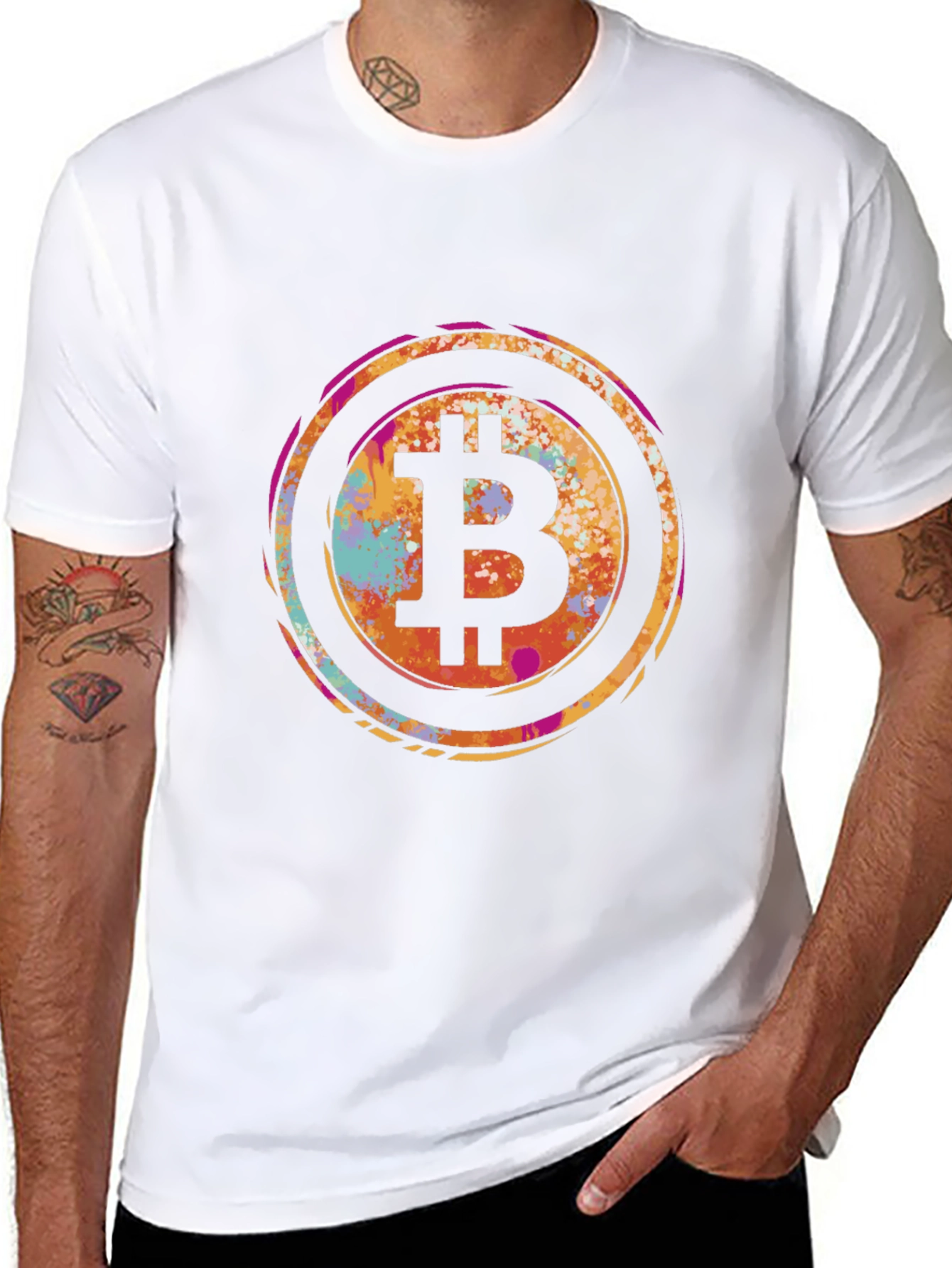 Bitcoin Splash Graphic Tee - Crypto Fashion