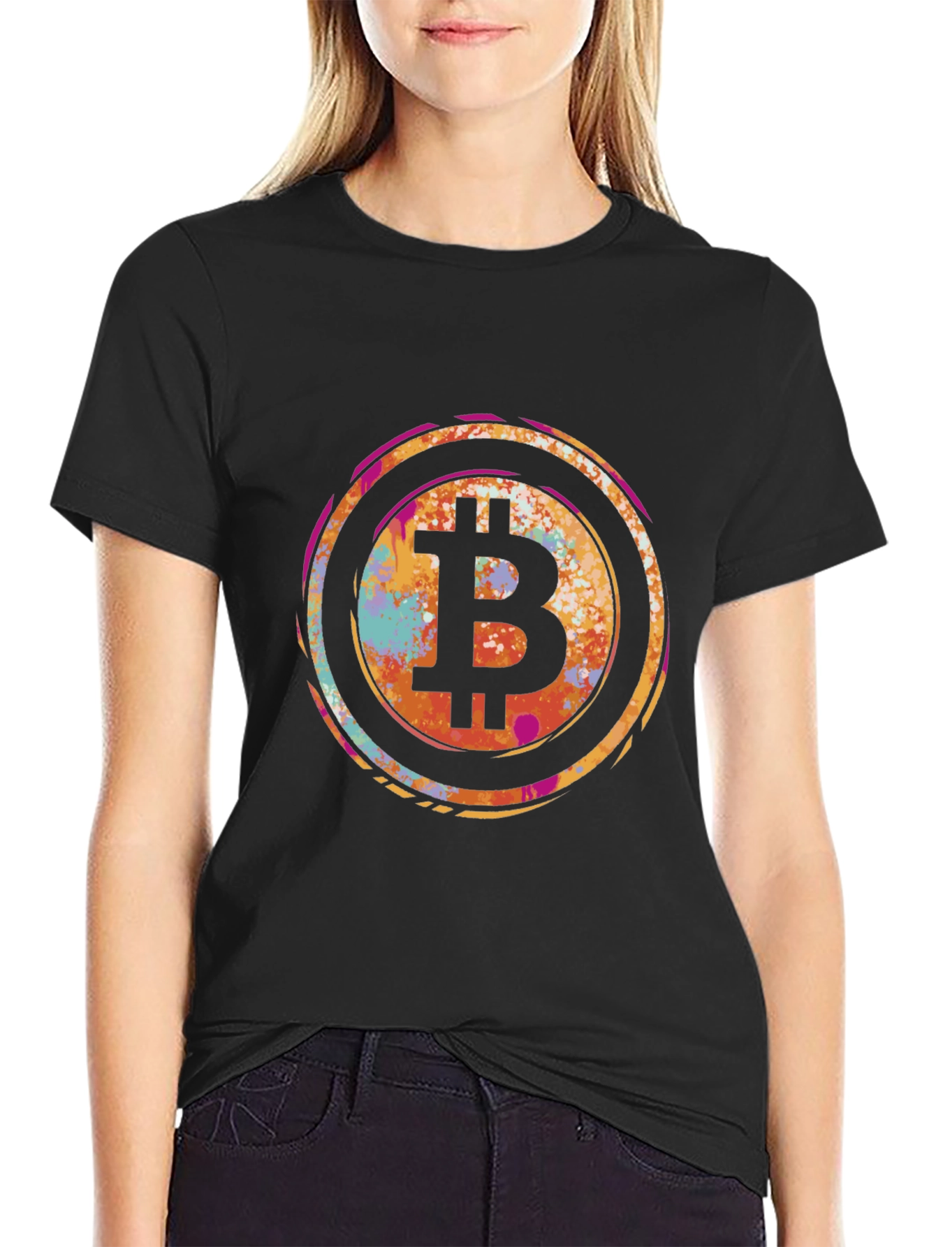 Bitcoin Splash Graphic Tee - Crypto Fashion