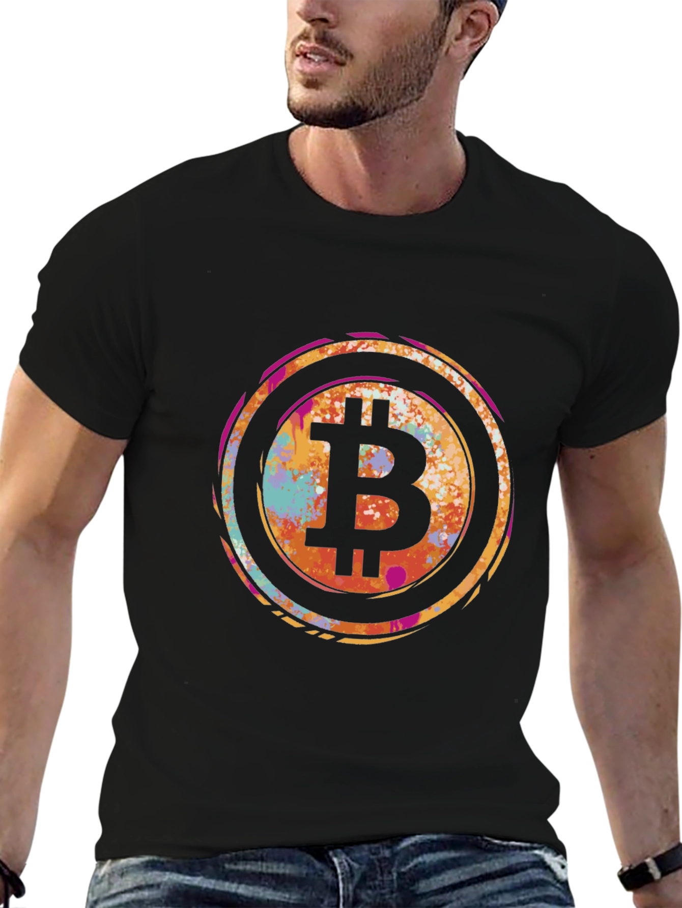 Bitcoin Splash Graphic Tee - Crypto Fashion