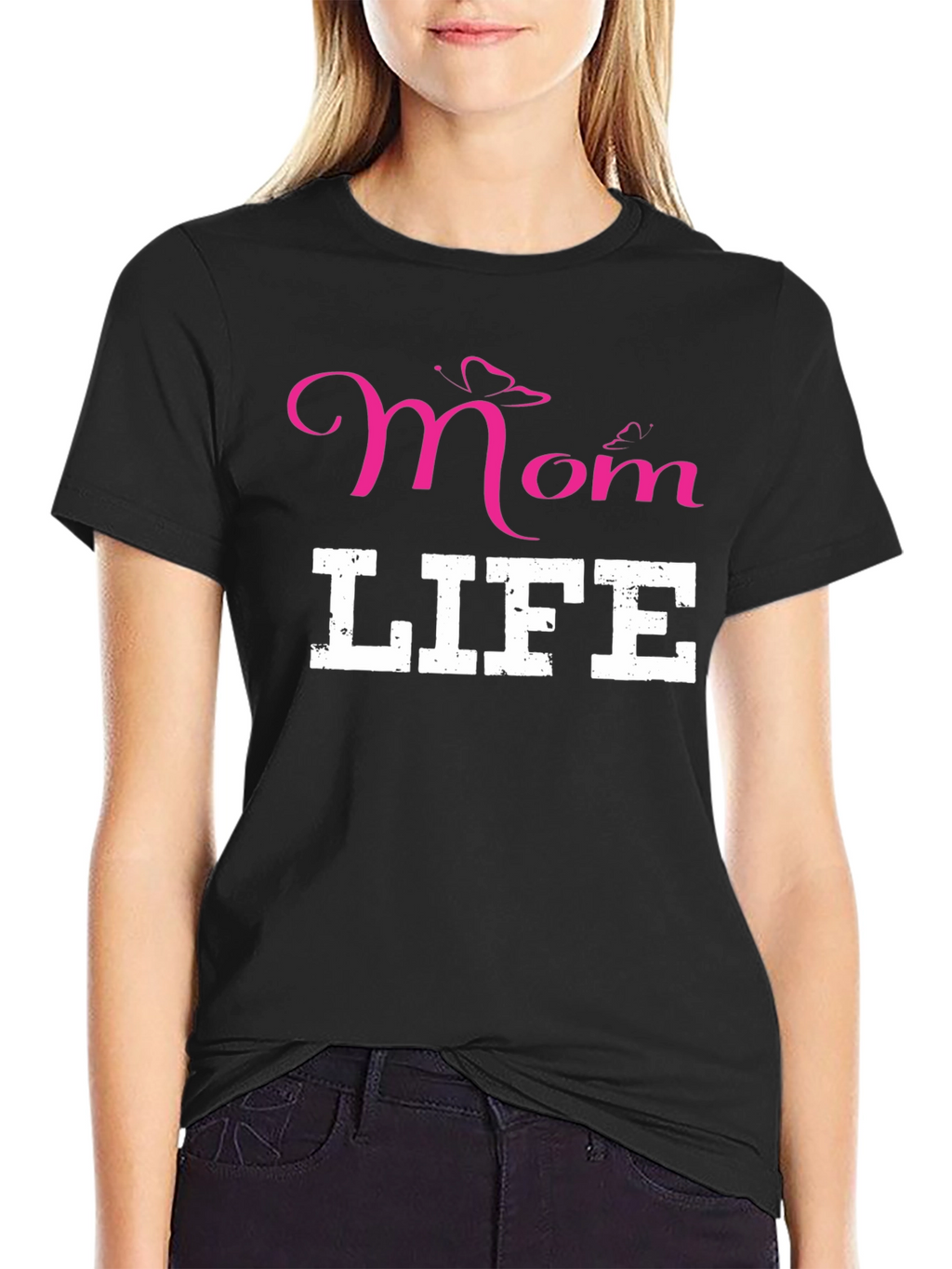 Mom Life Graphic Tee - Black