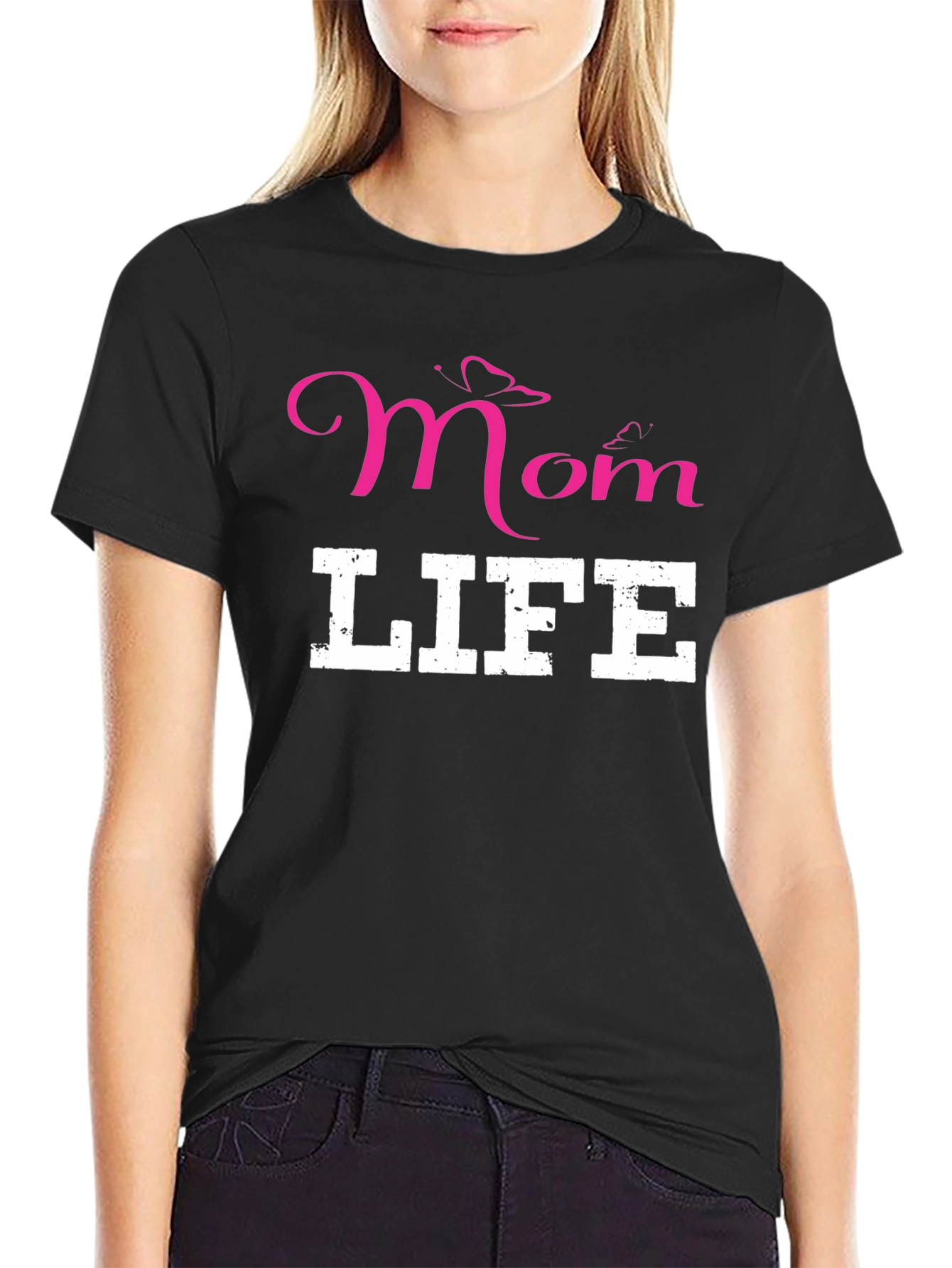 Mom Life Graphic Tee - Black