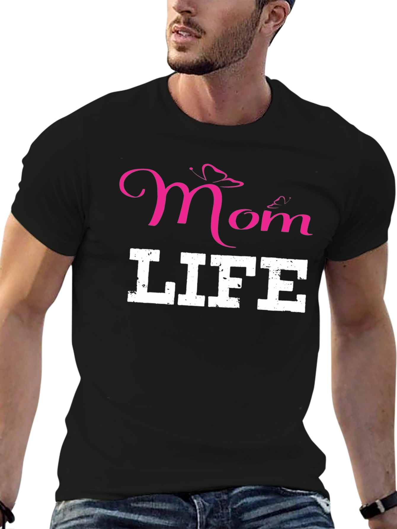 Mom Life Graphic Tee - Black