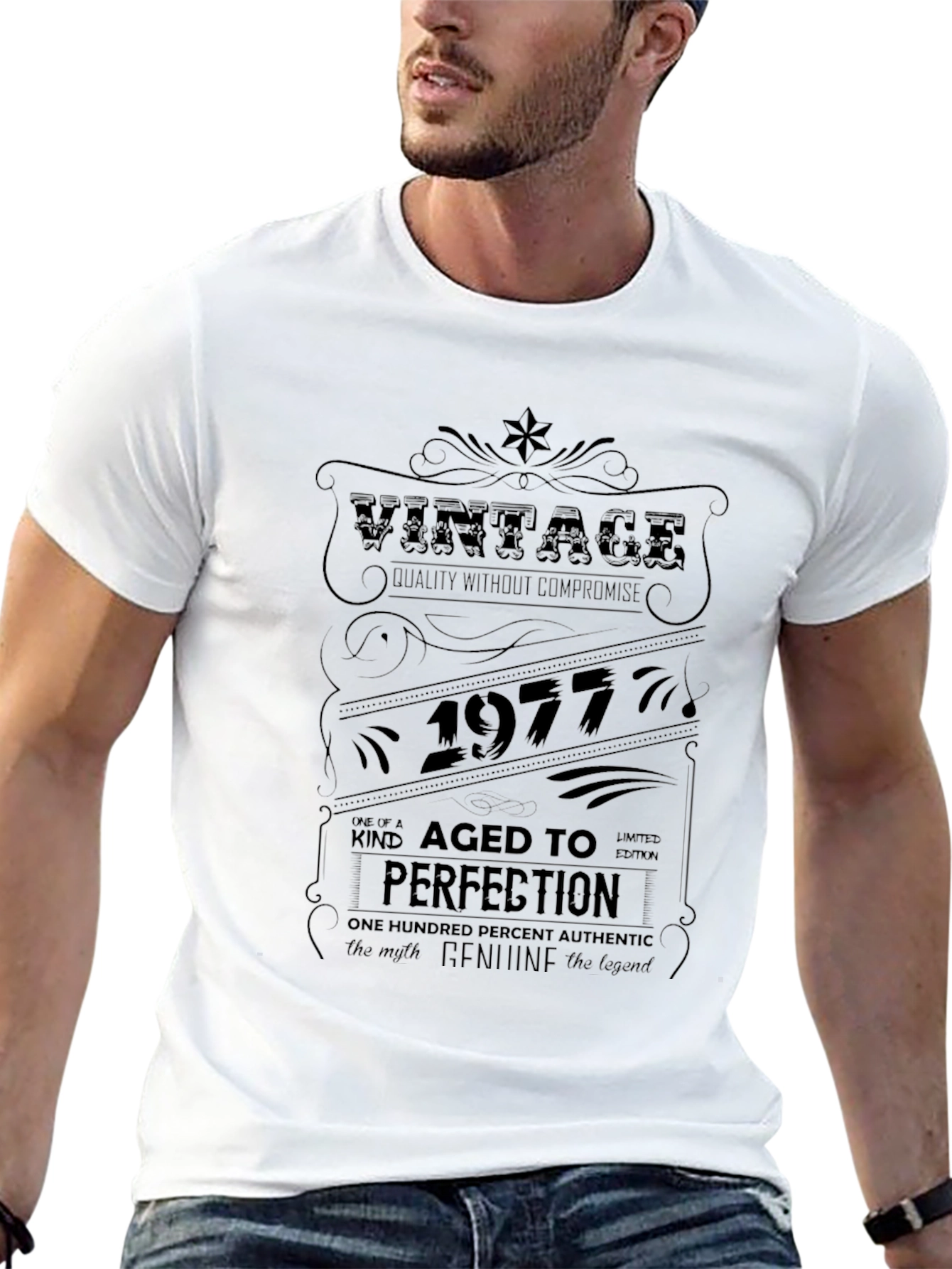 Vintage 1977 Aged to Perfection Graphic T-Shirt
