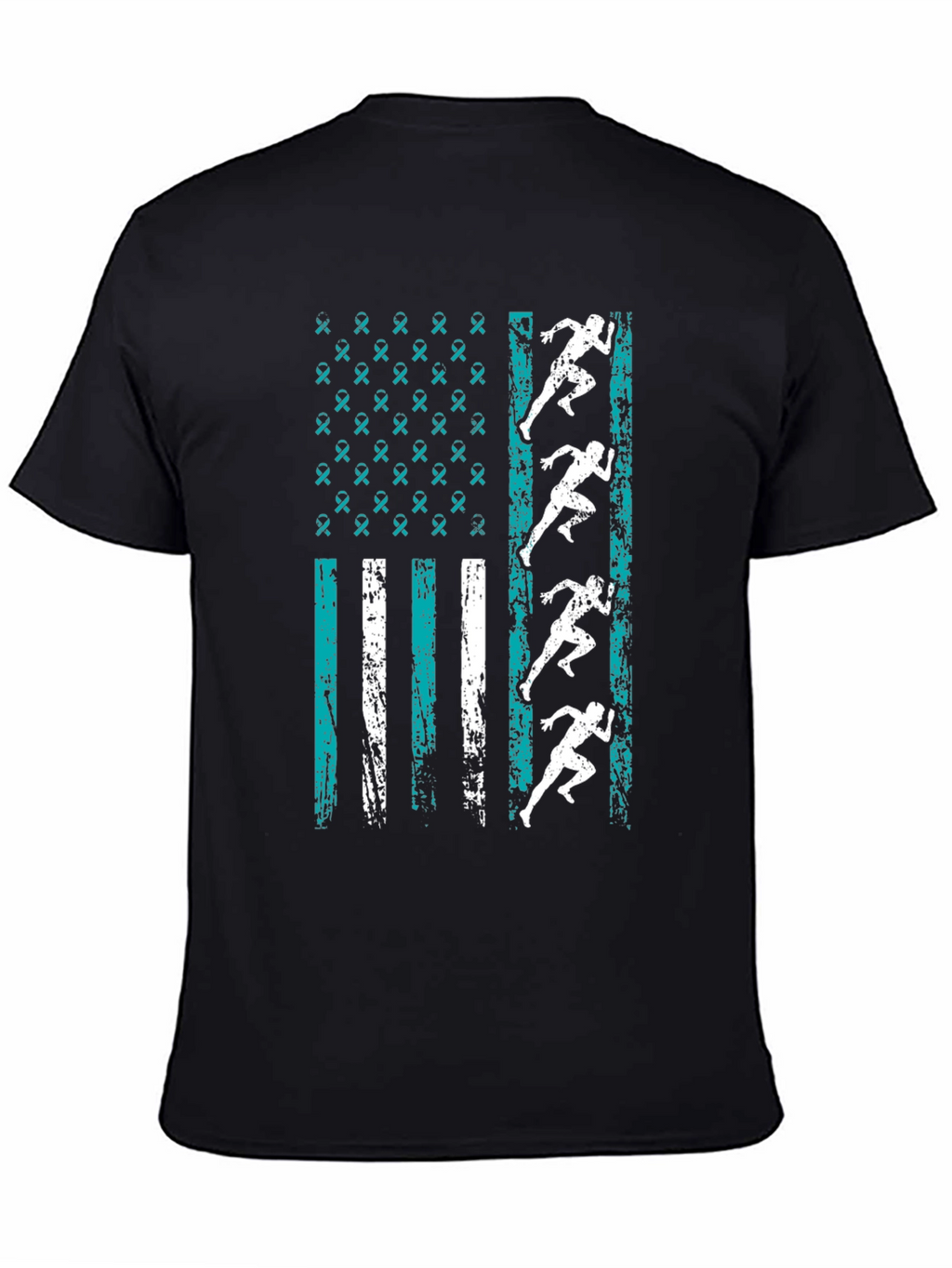 Running Ribbon Flag Graphic T-Shirt