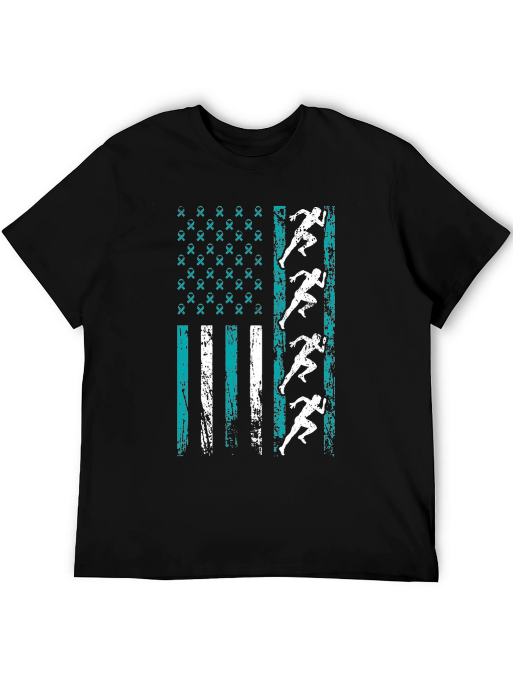 Running Ribbon Flag Graphic T-Shirt