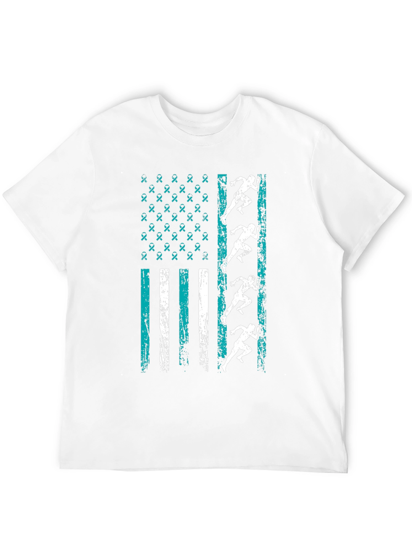Running Ribbon Flag Graphic T-Shirt