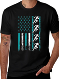 Running Ribbon Flag Graphic T-Shirt