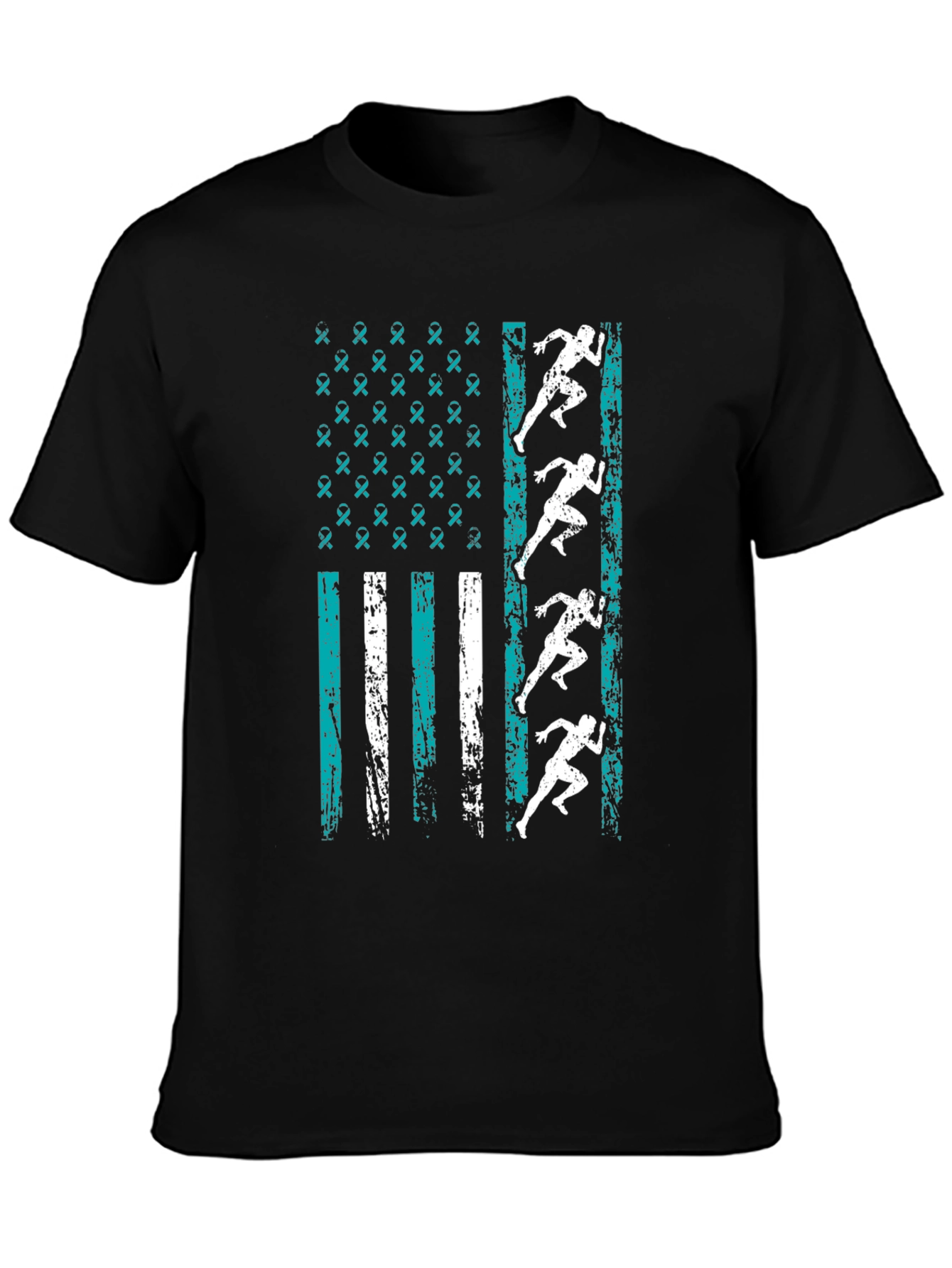 Running Ribbon Flag Graphic T-Shirt