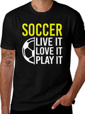 Soccer Live It Love It Play It Graphic T-Shirt